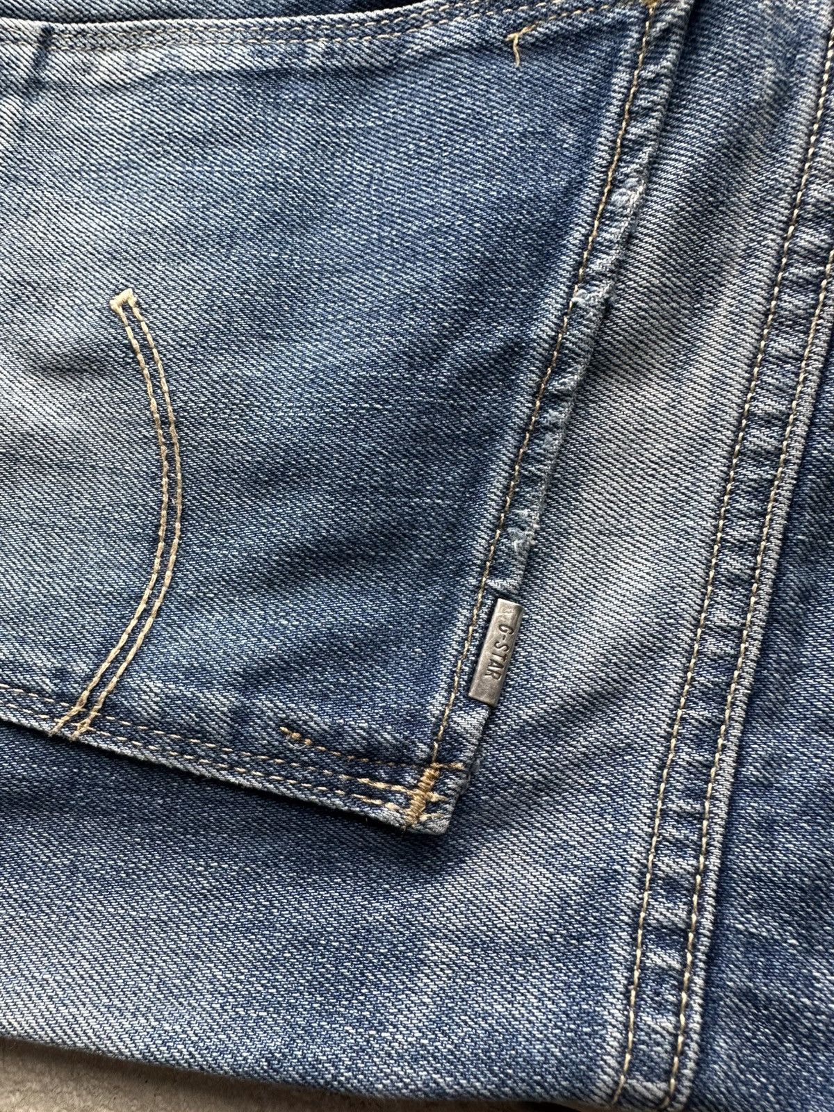 G-Star 🚨VNTG G STAR RAW BLUE FADED RARE AVANT GARDE JEANS Y2K Size 29" - 13 Thumbnail