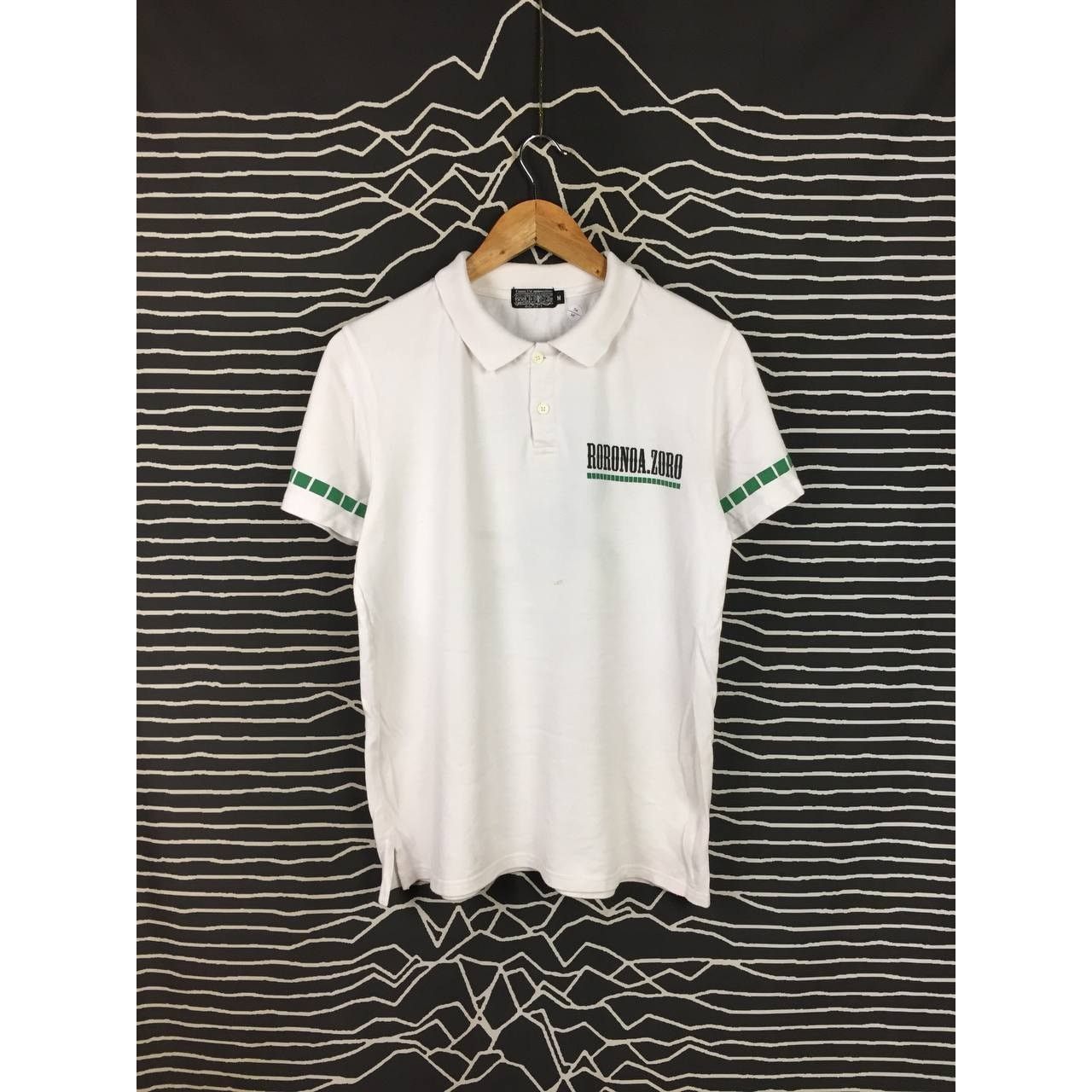 Anime × Vintage Vtg One Piece Roronoa Zoro Three Swords Anime Manga Polo Tee Size US M / EU 48-50 / 2 - 6 Thumbnail