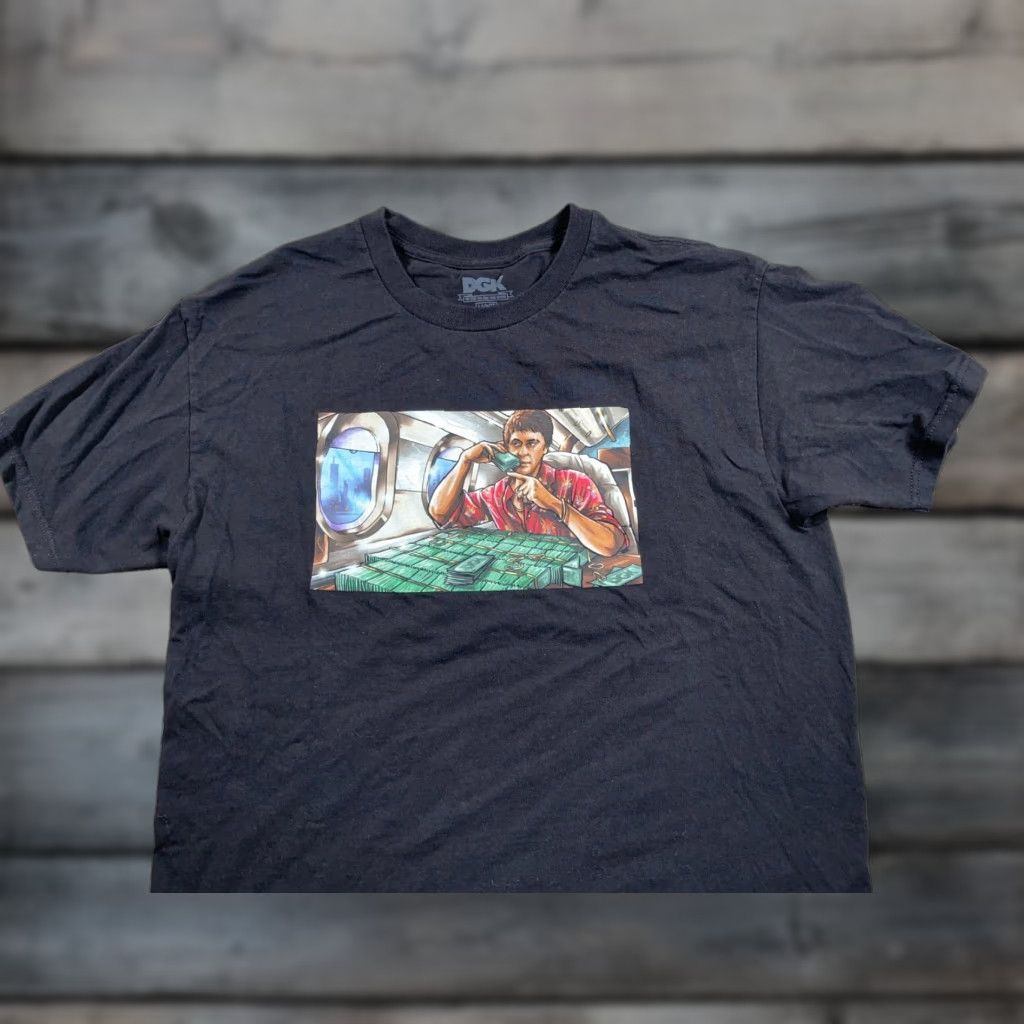 DGK DGK Scarface Graphic T-Shirt Adult Large Black 80s Movie Retro Mens Size US L / EU 52-54 / 3 - 1 Thumbnail