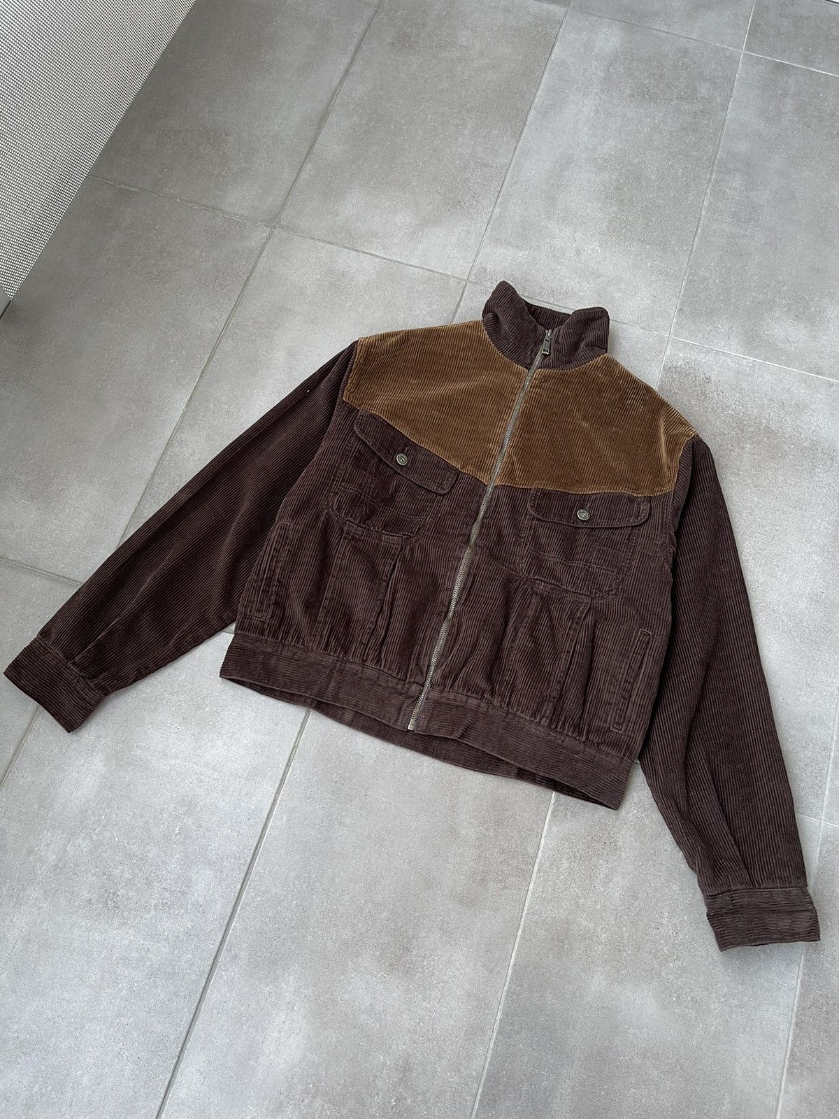 Ahluwalia !DS! AW23 Ahluwalia Iniquity Two Tone Corduroy Brown Jacket Size US L / EU 52-54 / 3 - 10 Thumbnail