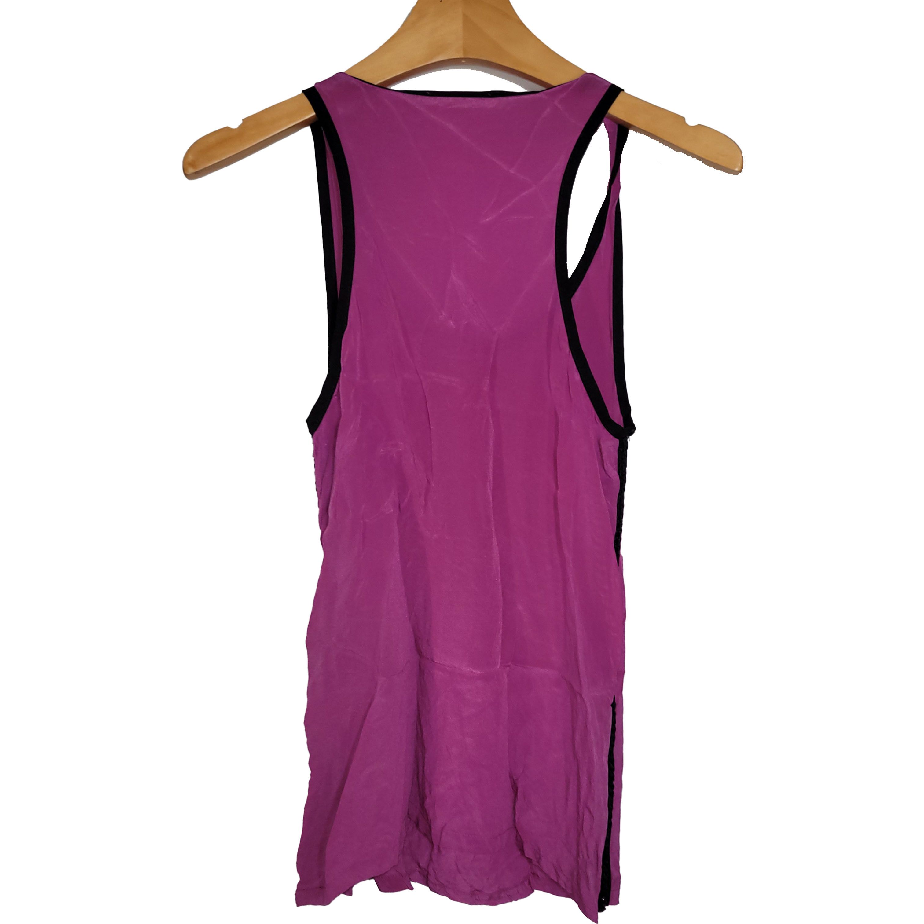 Other Women's 100% Silk Size S Sleeveless Tank Top SCE218 Size S / US 4 / IT 40 - 2 Thumbnail