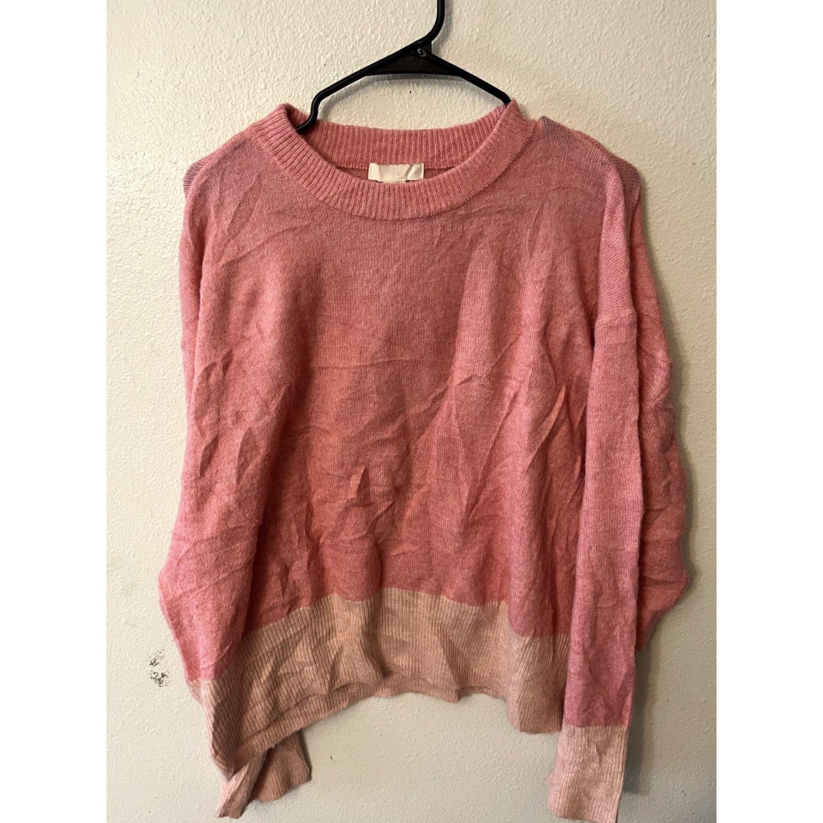 H&M H&M Womens Pullover Sweater Pink Long Sleeve Crew Neck M Acrylic Blend Sweater Womens M Pink Heathered Knit Size M / US 6-8 / IT 42-44 - 2 Thumbnail