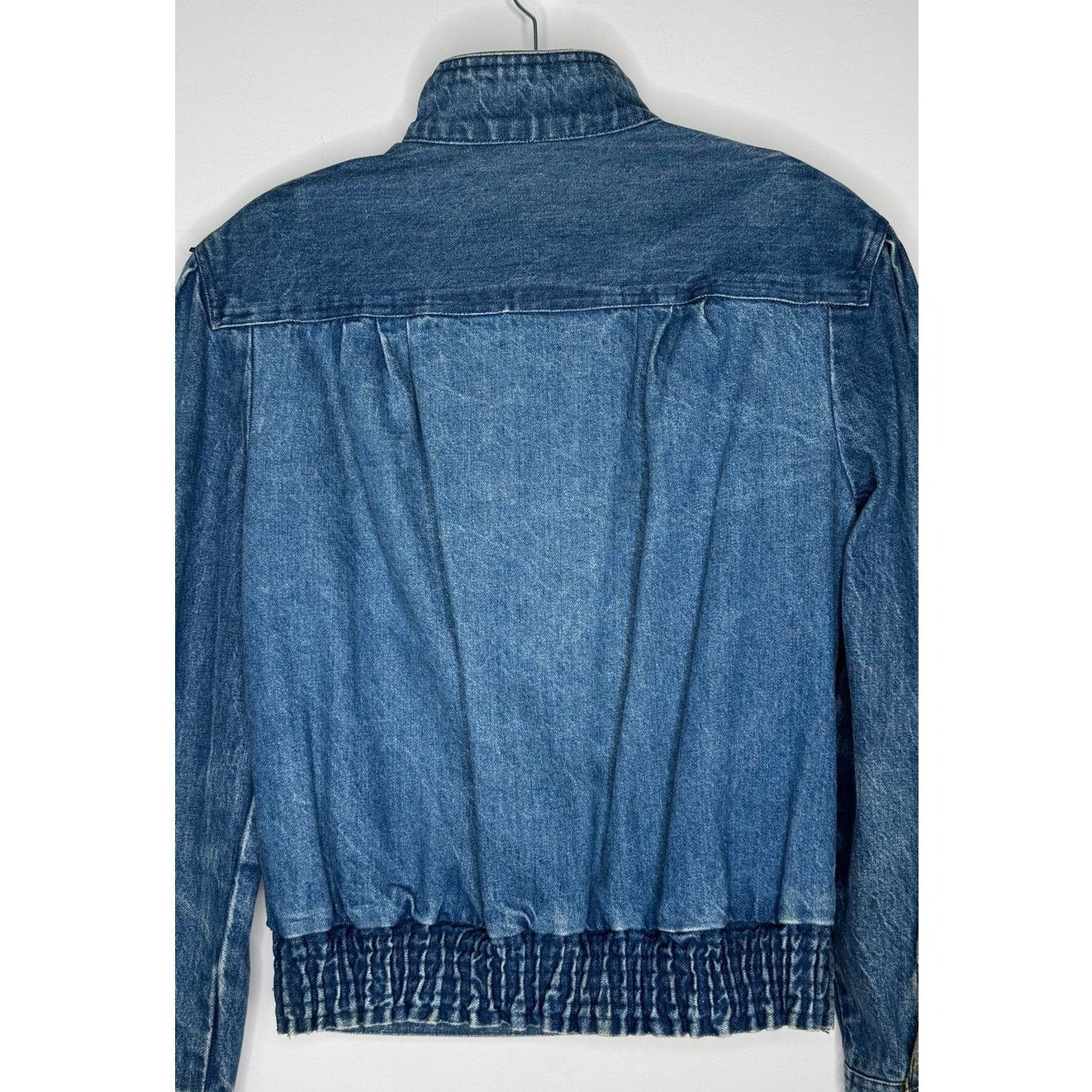 Vintage 1980s Vintage Denim Puff Sleeve Bomber Jacket Women’s Medium Size M / US 6-8 / IT 42-44 - 9 Thumbnail