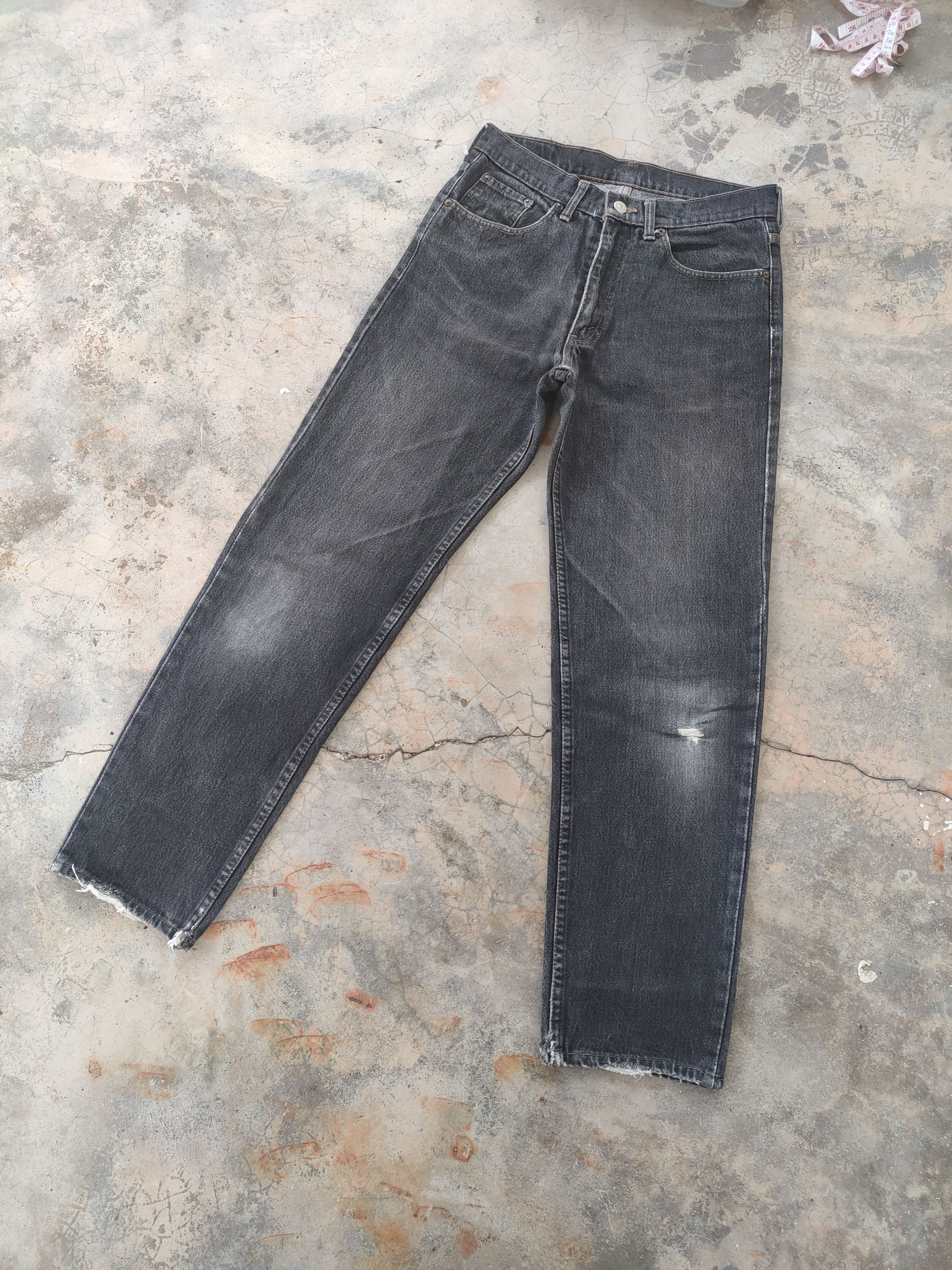 Levi's Vintage Clothing W30 VINTAGE 89' LEVI'S 626 RIPPED FADED BLACK JEANS DENIM Size US 30 / EU 46 - 2 Thumbnail
