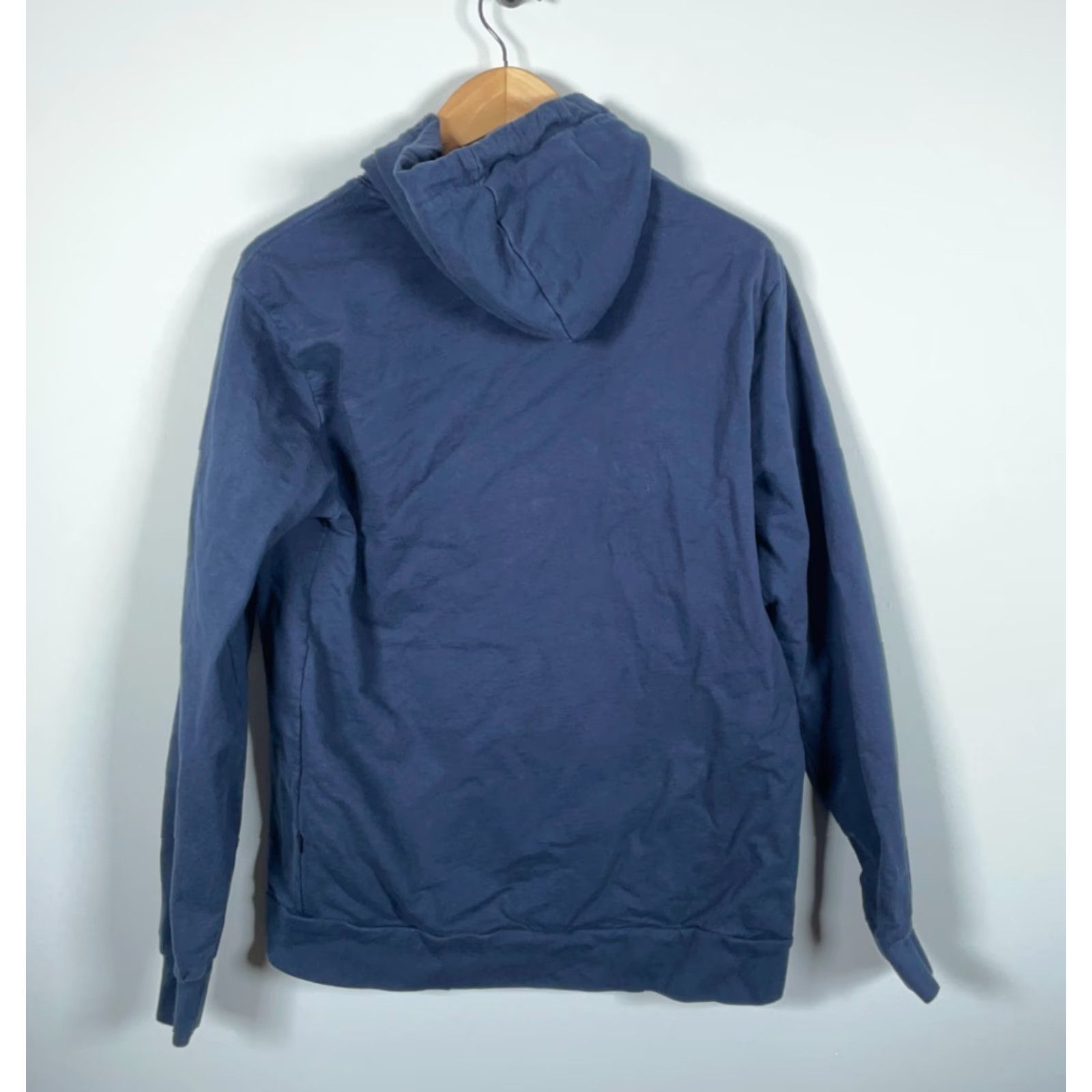 Quiksilver VINTAGE Quiksilver Hoodie Men's L Dark Blue Logo Pullover 90s Skating Y2K Graphic Print Pocket Show Size US L / EU 52-54 / 3 - 2 Thumbnail