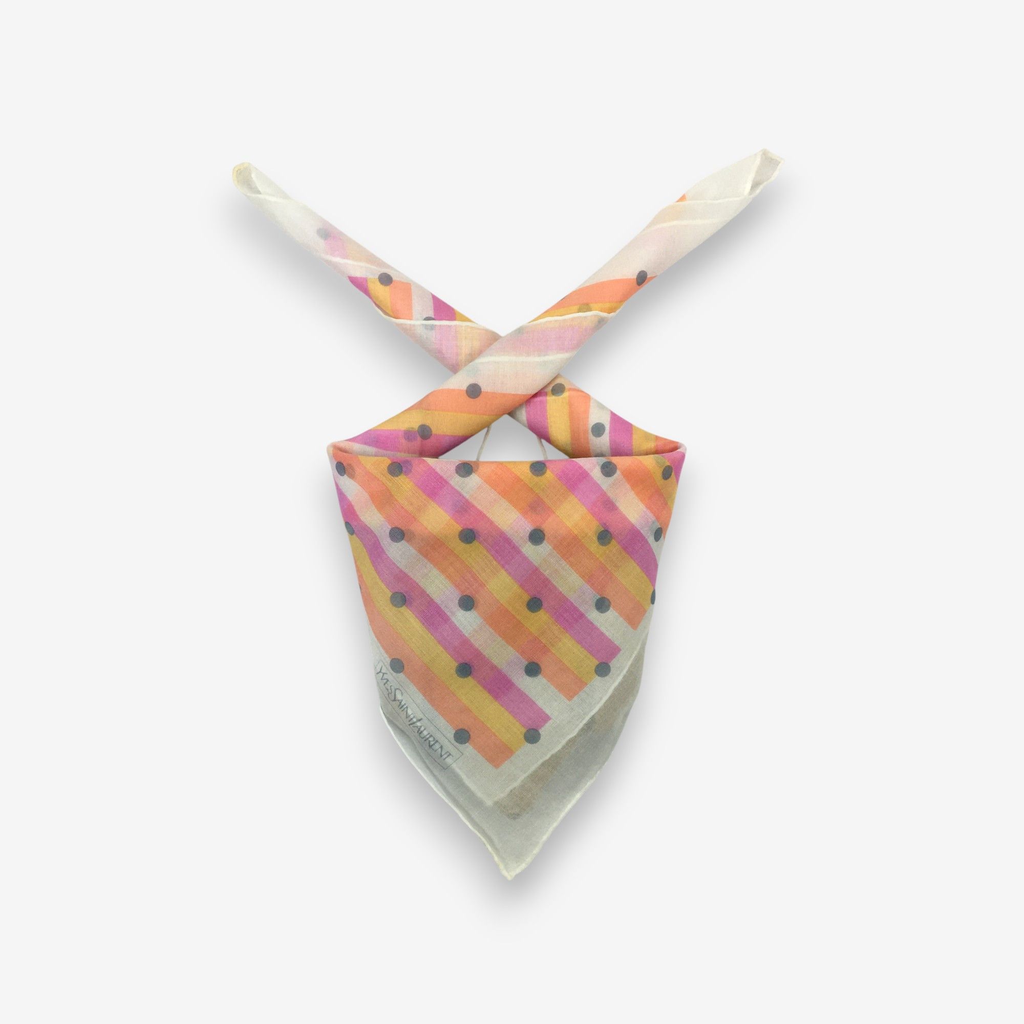 Japanese Brand Vintage Yves Saint Laurent Handkerchief Neckerchief Bandana Size ONE SIZE - 1 Thumbnail