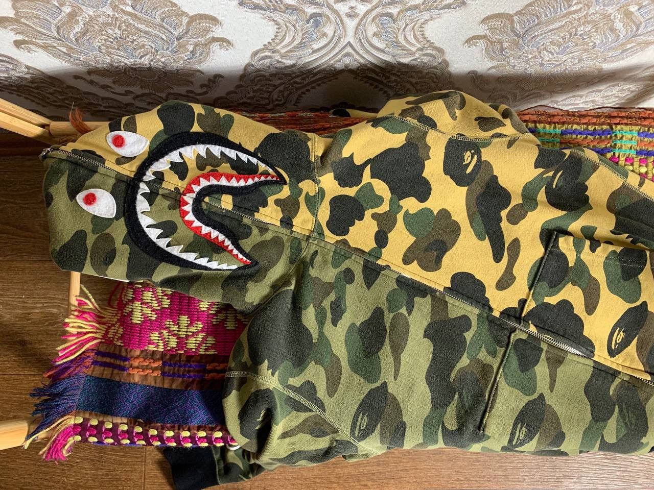 Bape 1st Camo Half Shark Full Zip Hoodie Size US S / EU 44-46 / 1 - 4 Thumbnail