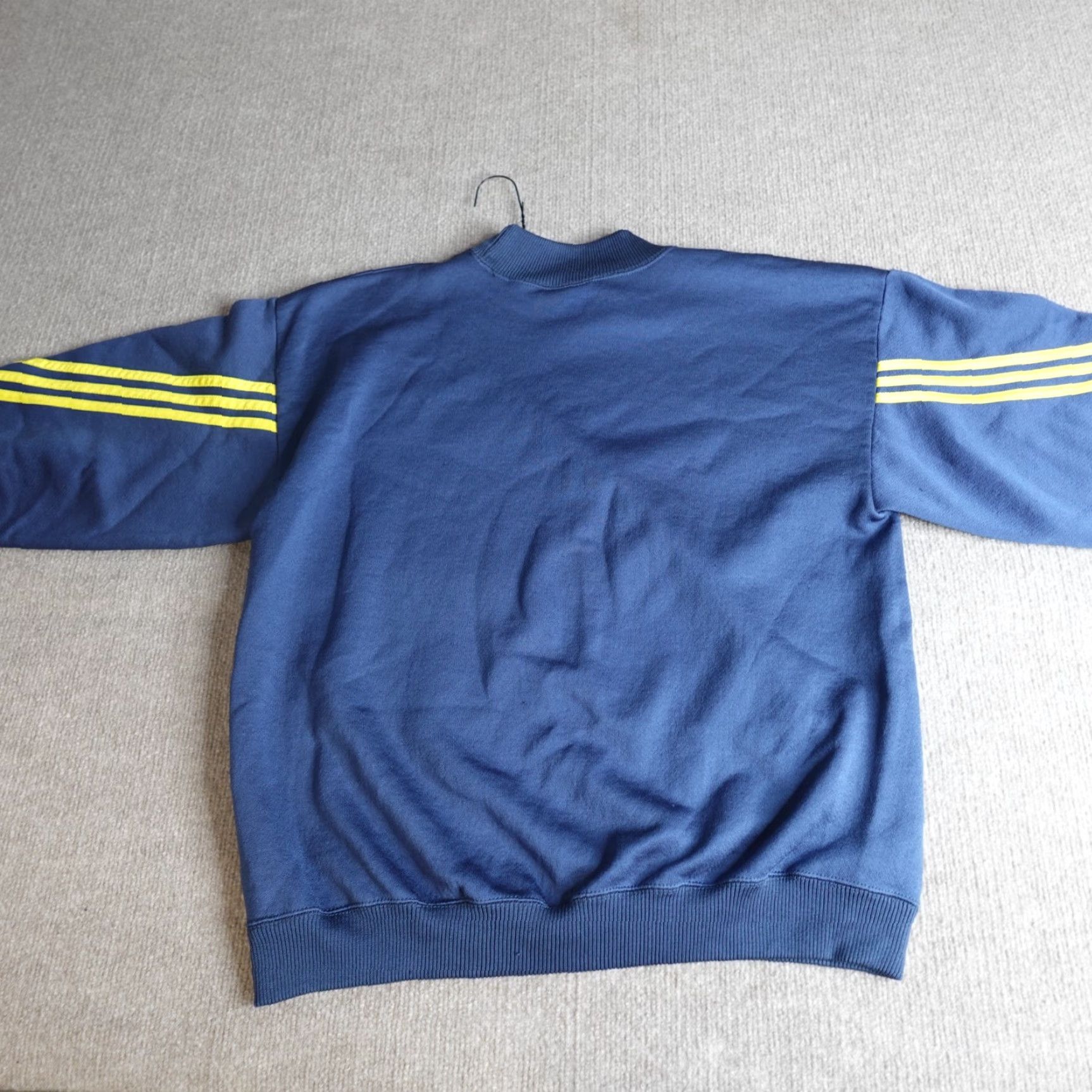 Adidas VINTAGE adidas Sweatshirt Men L Blue Embroidered Mock Neck Crew Neck USA 90s, Pullover, Long Sleeve Size US L / EU 52-54 / 3 - 7 Thumbnail
