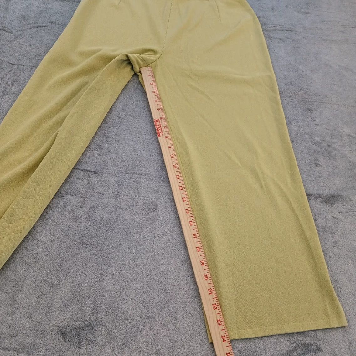 Vintage Plein Air Cropped Pants Womens Large Green Pull On 32x24 High Rise Size 36" / US 14 / IT 50 - 6 Thumbnail