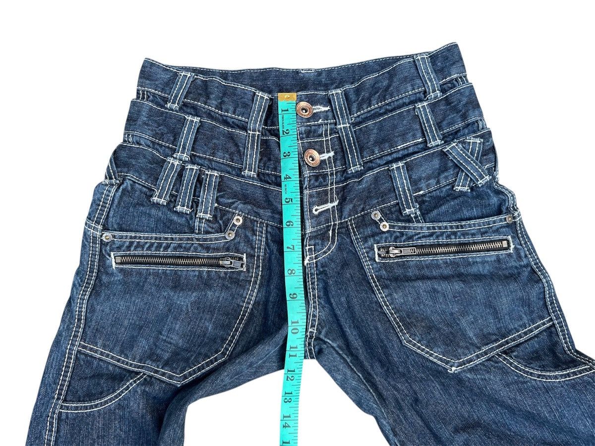 Japanese Brand 🔥VERY RARE🔥BACK RUSH Punk Triple Waist Denim Size US 28 / EU 44 - 15 Thumbnail