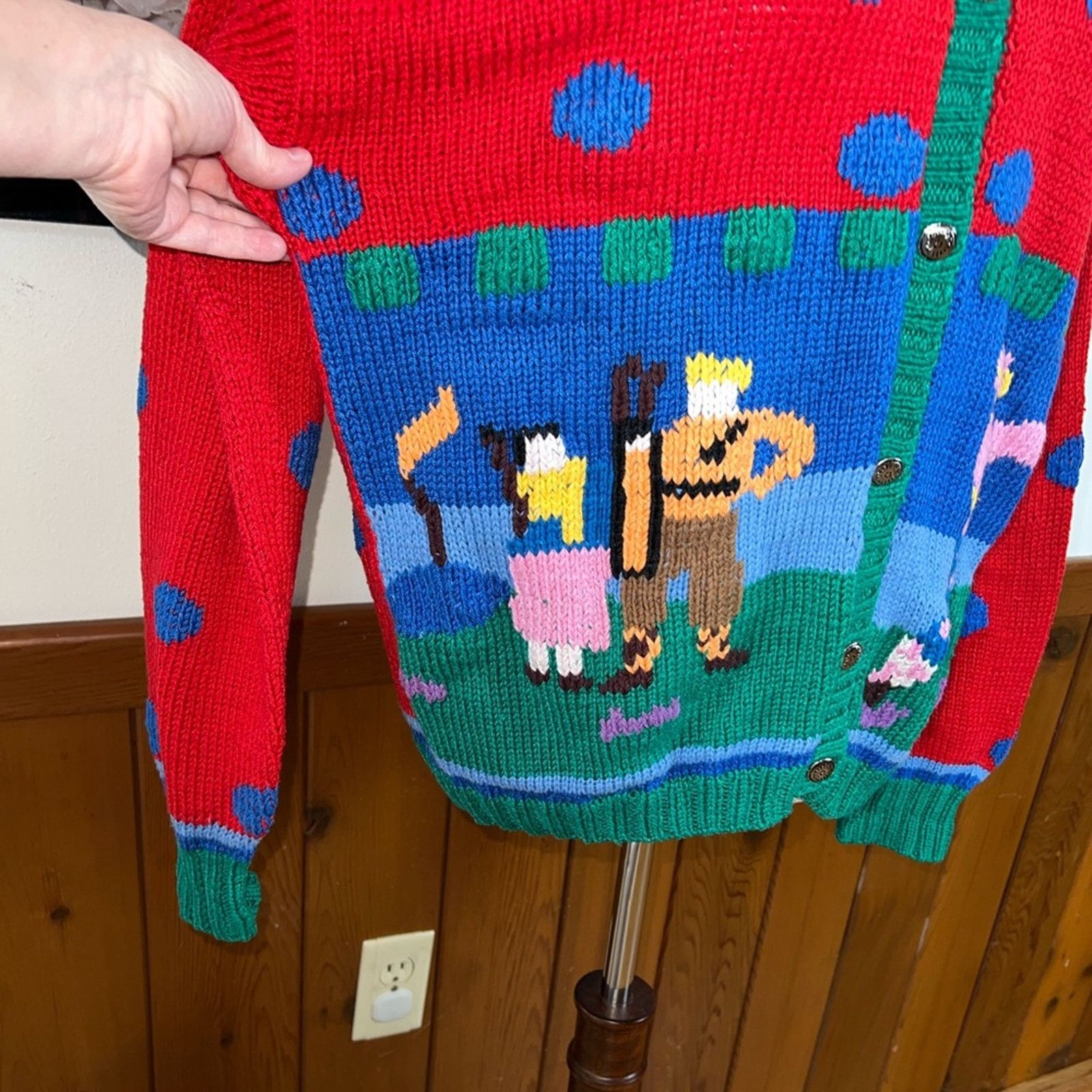Vintage Fabulous Vintage 1980s B.G. Day Cotton Novelty Sweater! Size M / US 6-8 / IT 42-44 - 4 Thumbnail