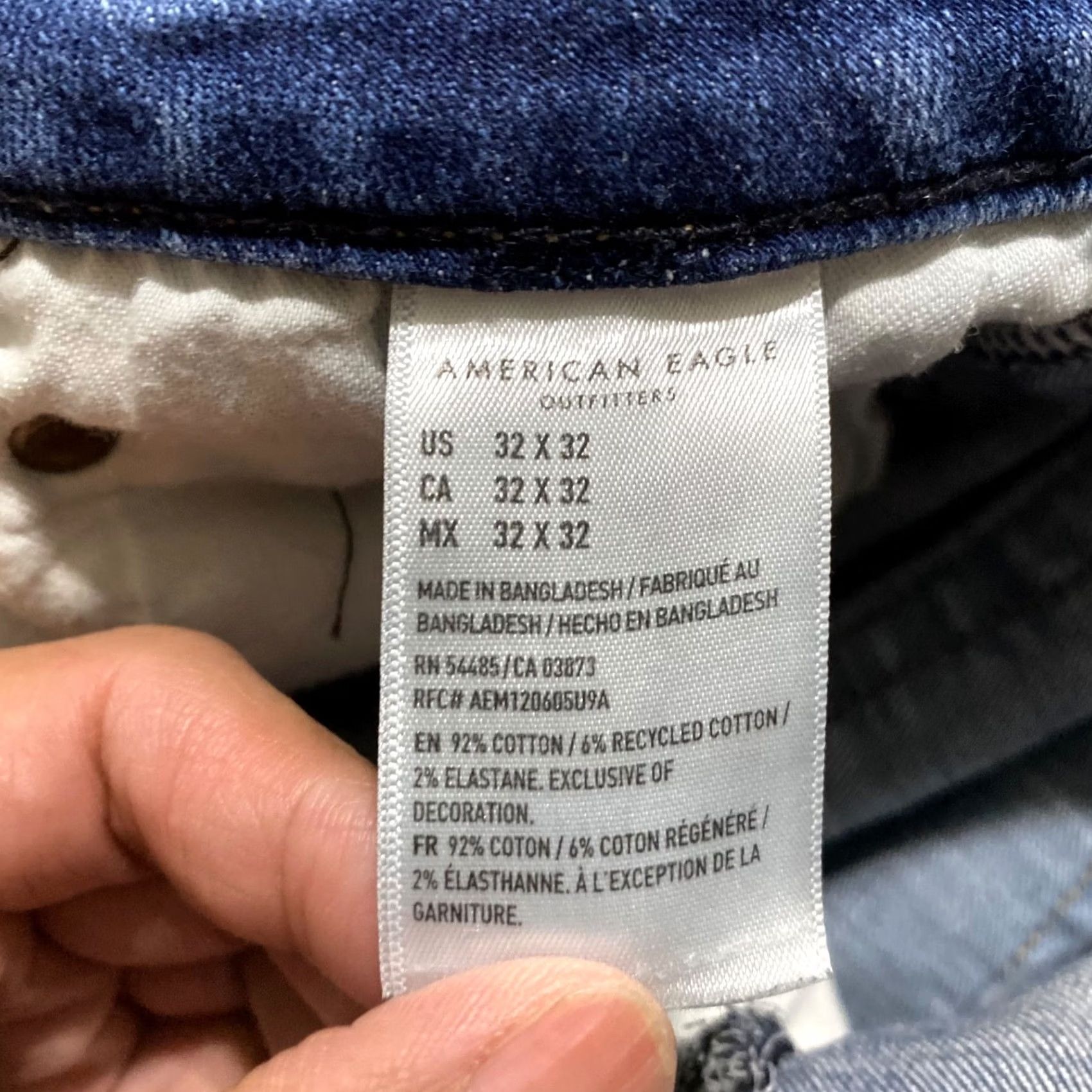 American Eagle Outfitters American Eagle Outfitters Jeans 32x32 Blue Denim Medium Wash Slim Straight Mid Rise Men's Jeans Size US 32 / EU 48 - 5 Thumbnail