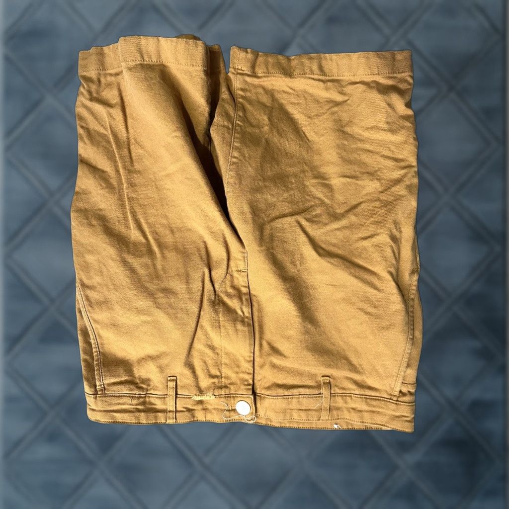 Zara ZARA Chino Shorts Men 34 Brown Gold TKhaki Cotton Chino Zara Man Mens 34 Gold Size US 34 / EU 50 - 1 Thumbnail