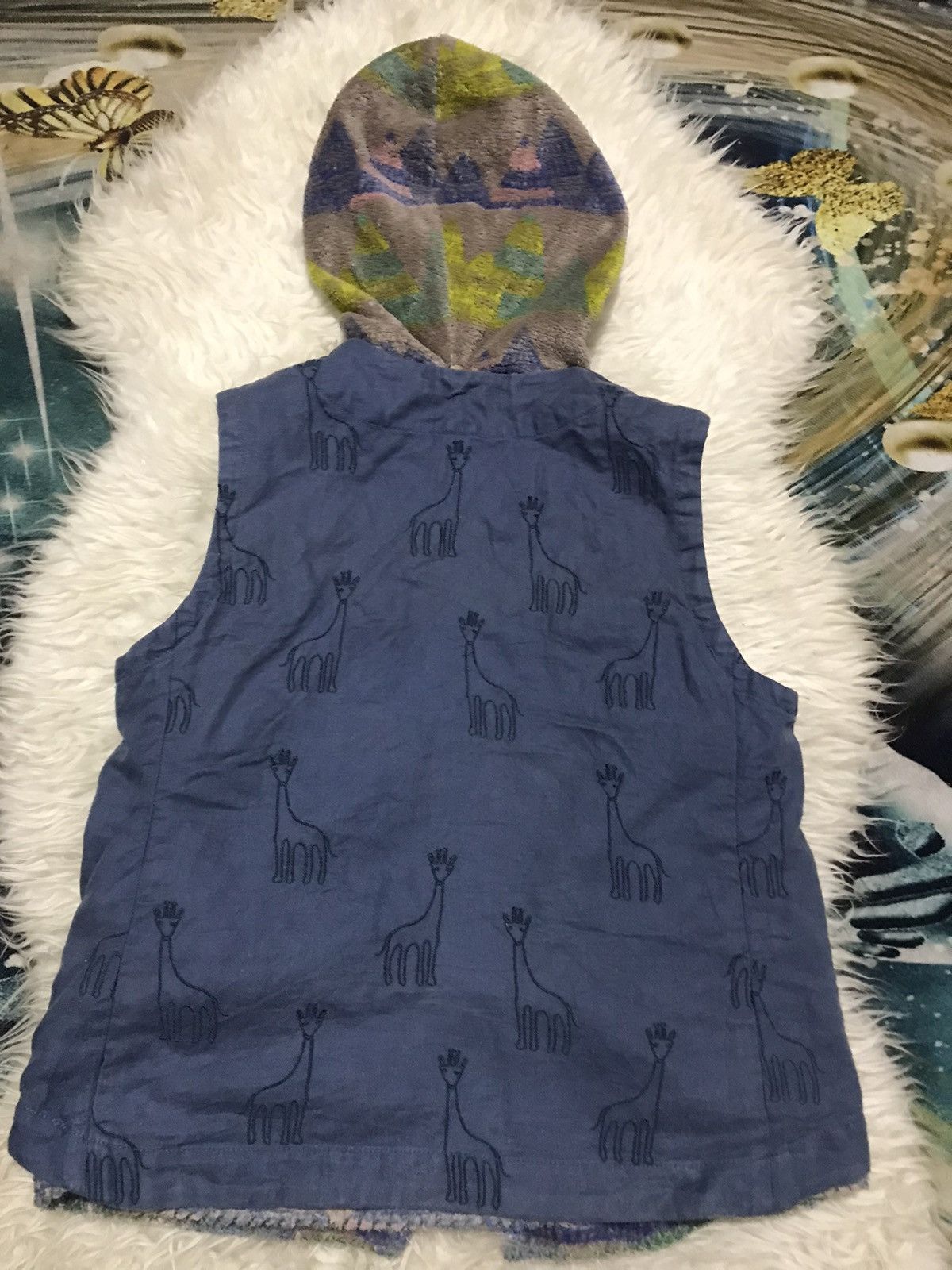 Issey Miyake × Ne-Net Ne-Net Embroidery Giraffe All Over Hoodie Two Layer Fleece Size US M / EU 48-50 / 2 - 3 Thumbnail