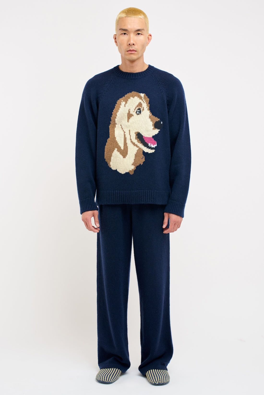 The Elder Statesman he Elder Statesman Retriever Raglan Sweater Navy Size US XL / EU 56 / 4 - 8 Thumbnail