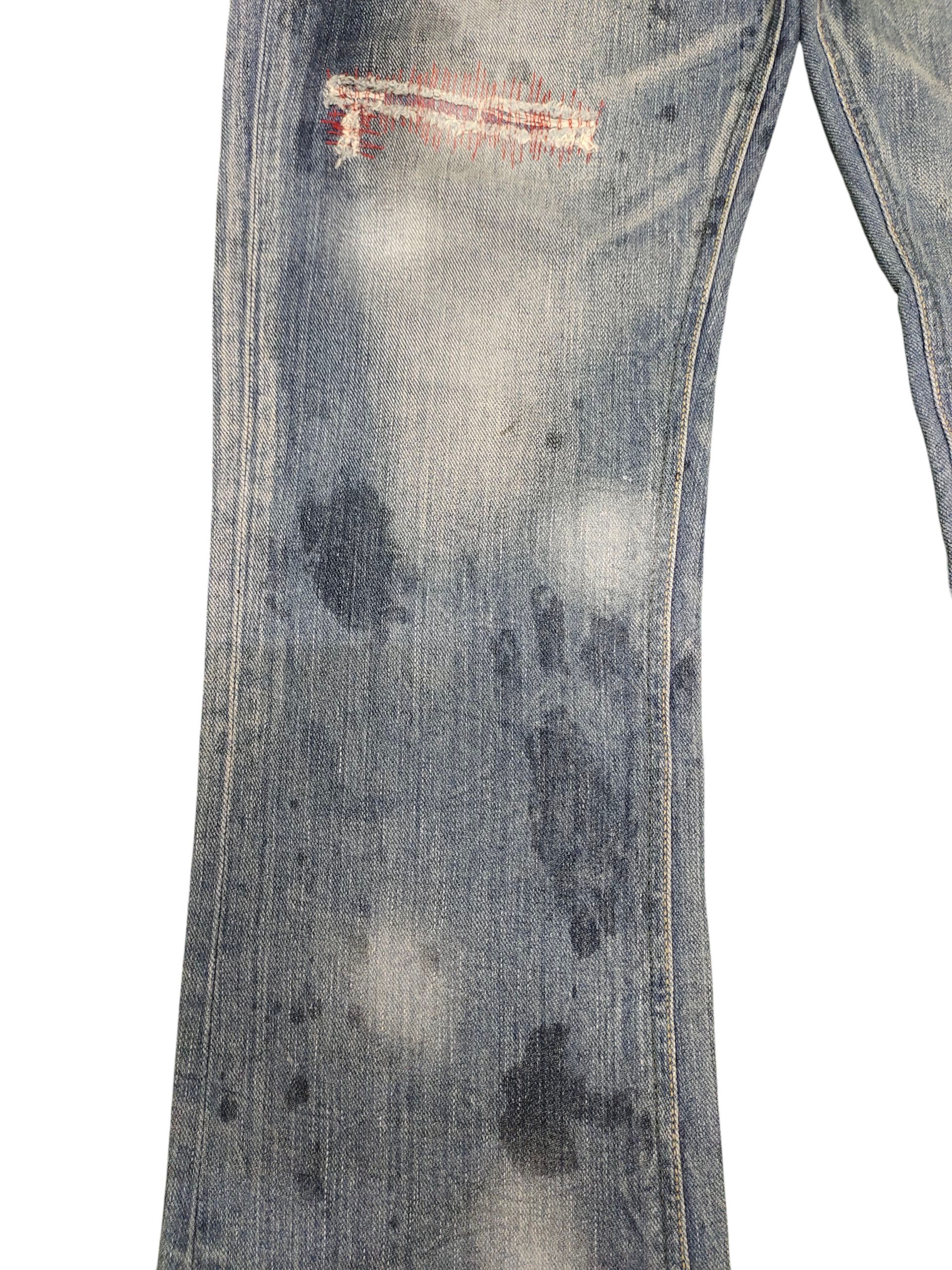 Comme des Garcons × Undercover Vintage Lee Rider Distress Faded Denim Jeans Grunge Size US 31 - 4 Thumbnail
