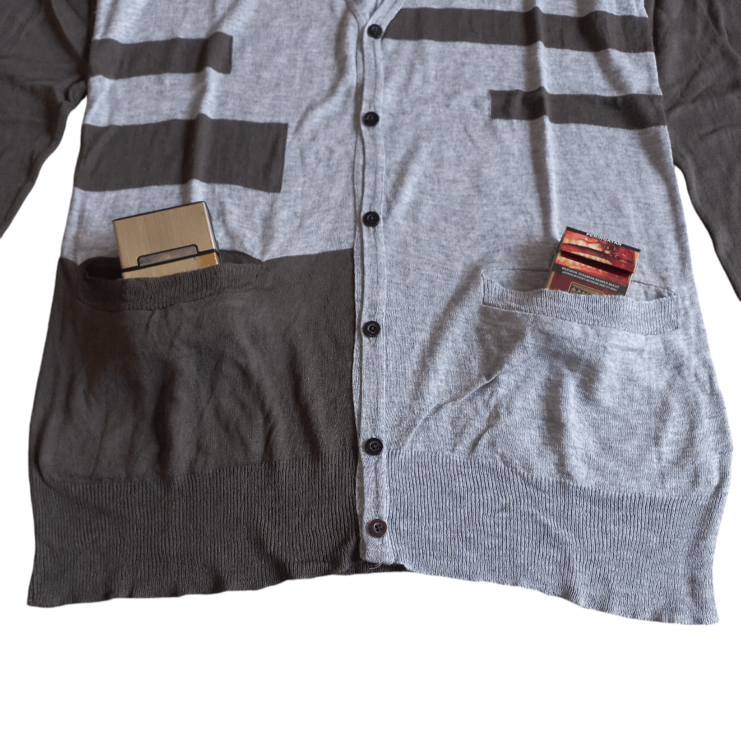 Black Barrett Black Barrett by Neil Barrett - Striped Cardigan Size US M / EU 48-50 / 2 - 4 Thumbnail