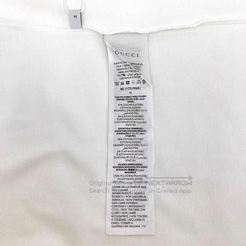Gucci Gucci White logo letter cotton lapel short-sleeved polo sh Size US M / EU 48-50 / 2 - 6 Thumbnail