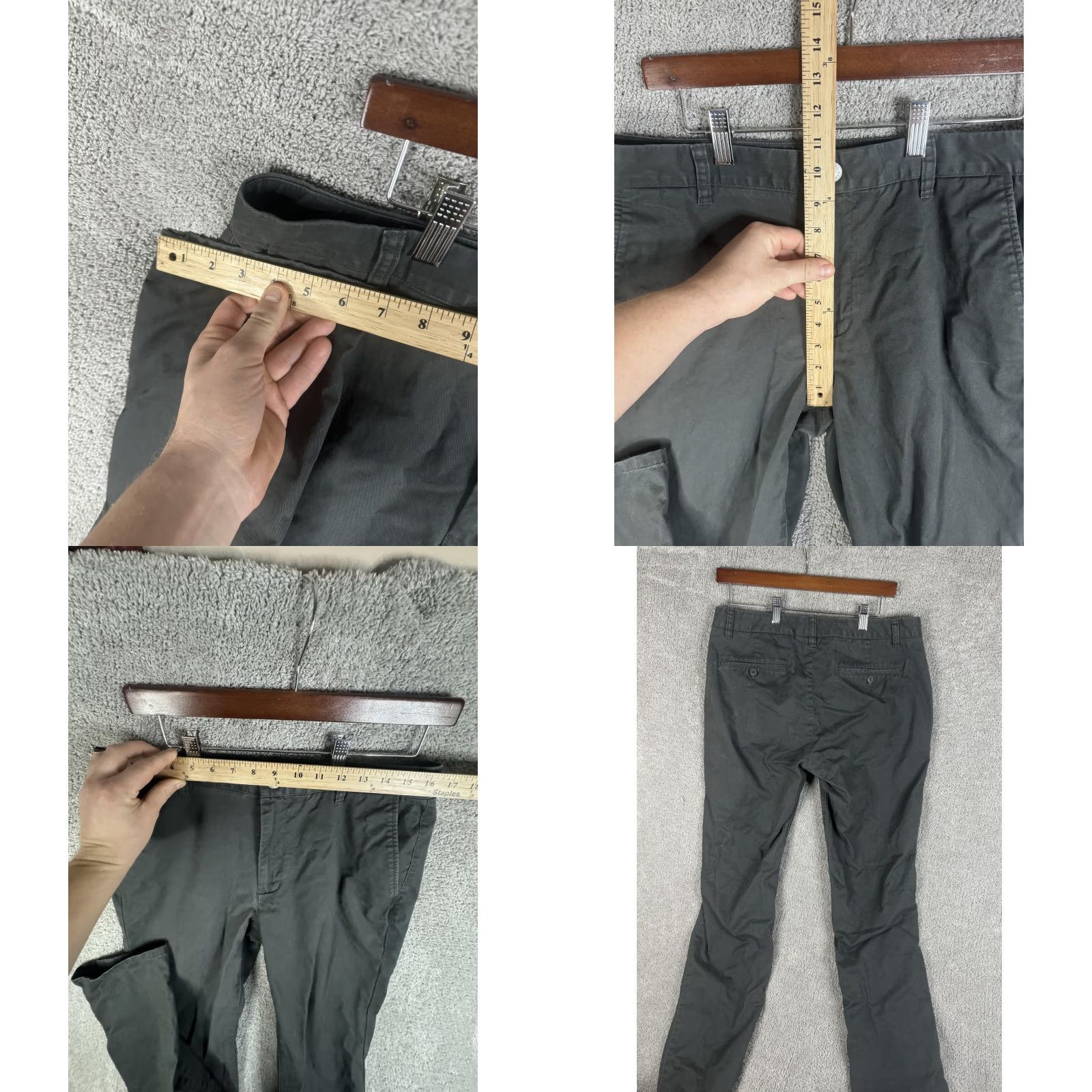 Bonobos Bonobos Pants Mens 33x32 Gray Tailored Chino Slim Casual Cotton Spandex Size US 33 - 8 Thumbnail