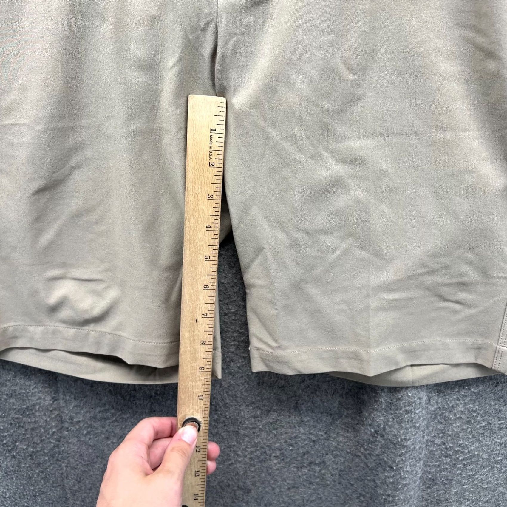 Vintage Greg Norma Shorts Mens 32 Beige Chino Flat Front Tan Khaki Stretch Golf Golfer Vintage? No Size US 32 / EU 48 - 5 Thumbnail