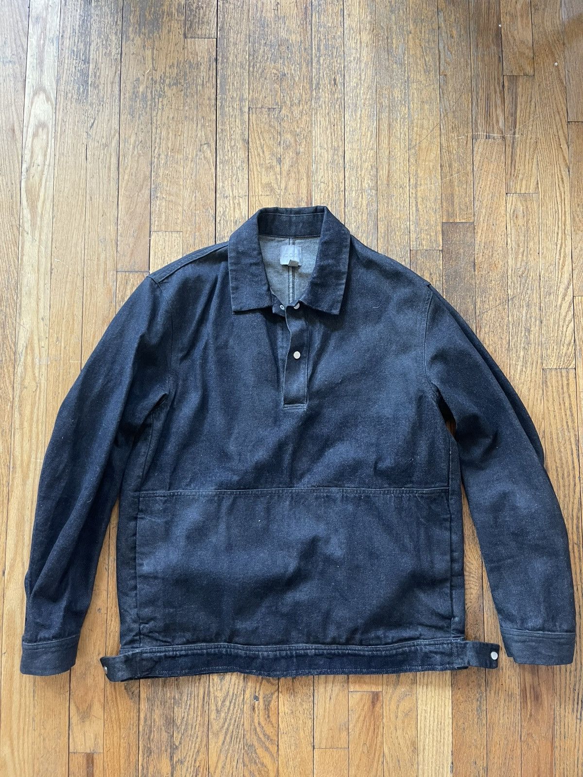 Cos Waxed Denim Quarter Zip Pullover Size US M / EU 48-50 / 2 - 1 Thumbnail