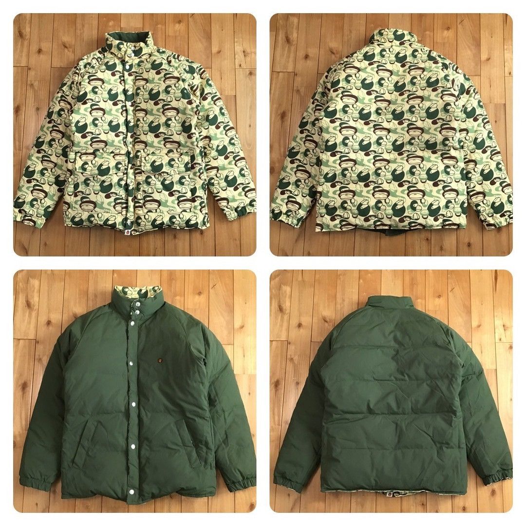 Bape 🔥Reversible🔥 BAPE Puffer Down Jacket Milo Camo a bathing ape Size US S / EU 44-46 / 1 - 1 Thumbnail