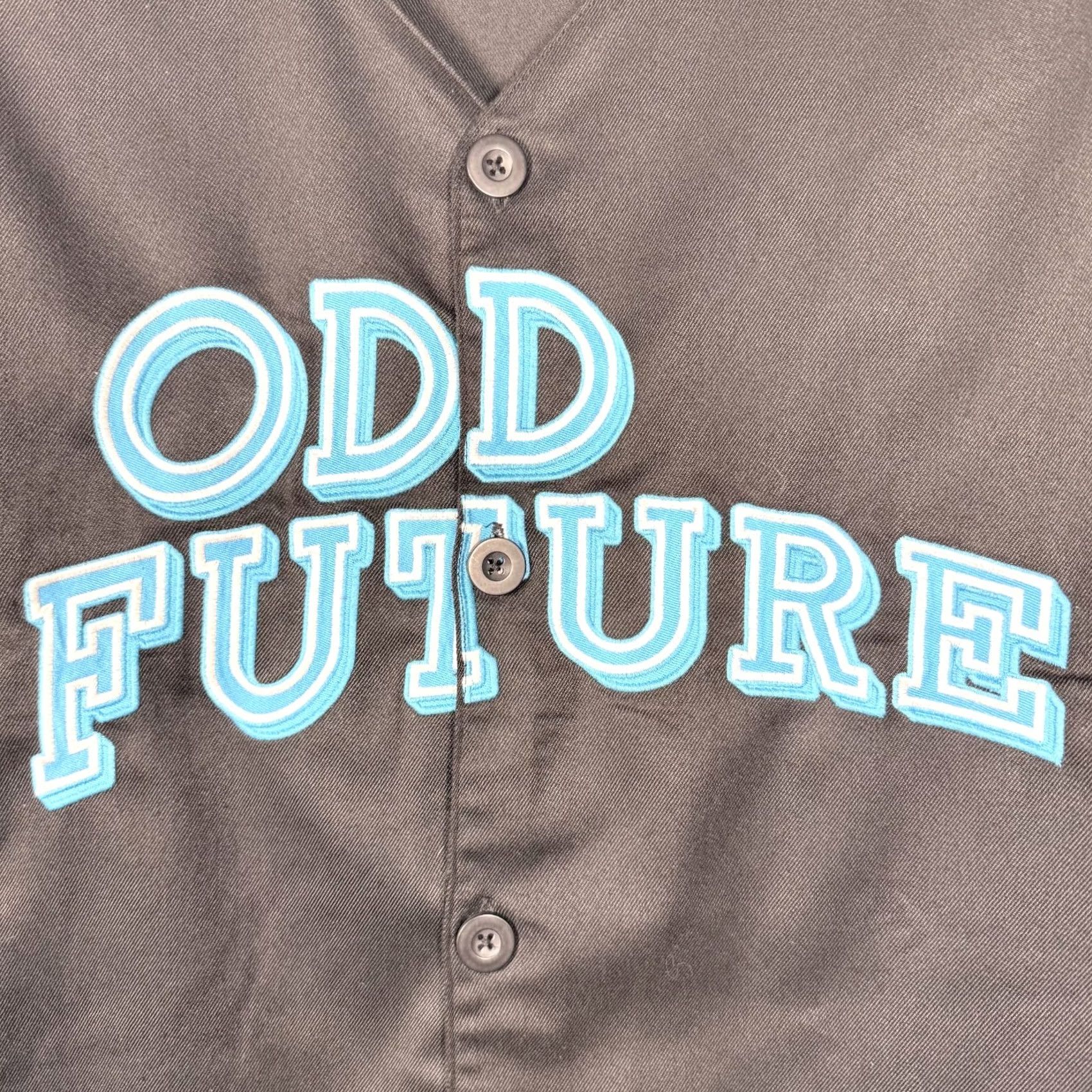 Odd Future Odd Future Baseball Jersey Men's XL Black Embroidered Short Sleeve Hip Hop Jersey Size US XL / EU 56 / 4 - 3 Thumbnail