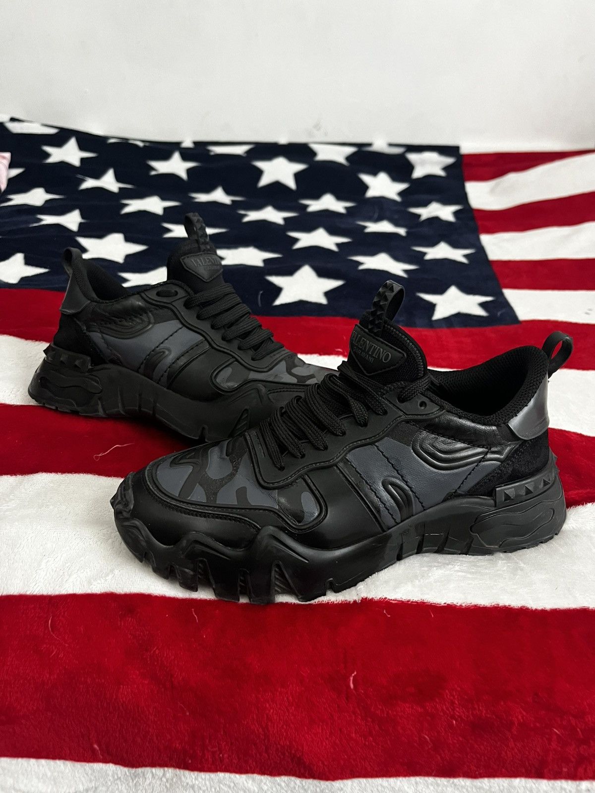 Valentino Valentino Garavani Black Camo Chunky Sneakers Size 41 Size US 8 / EU 41 - 3 Thumbnail