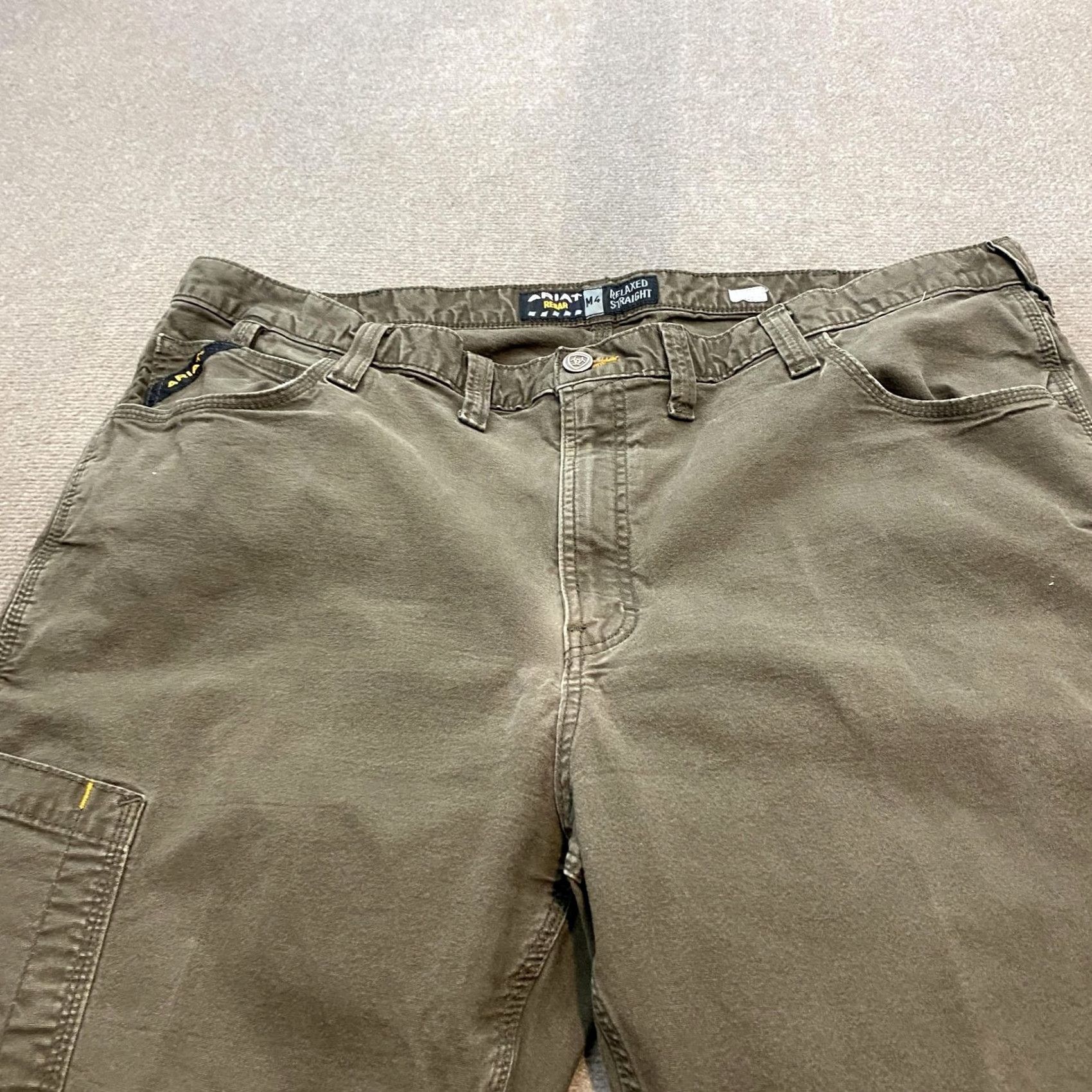 Ariat Ariat Rebar M4 Pants Mens 48 Carpenter Canvas Workwear Stretch Green 32 Inseam 5-Pocket Relaxed Straight Quality Work Pants Mens Size US 32 / EU 48 - 2 Thumbnail