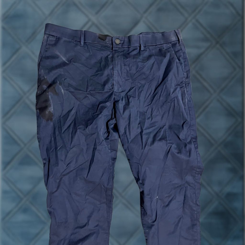 Banana Republic Banana Republic Mens Pants Slim Fit Navy Blue Polyester Blend Dress Pants 38x32 Mens Regular Inseam 32 Inseam Blue Color Size US 38 / EU 54 - 1 Thumbnail