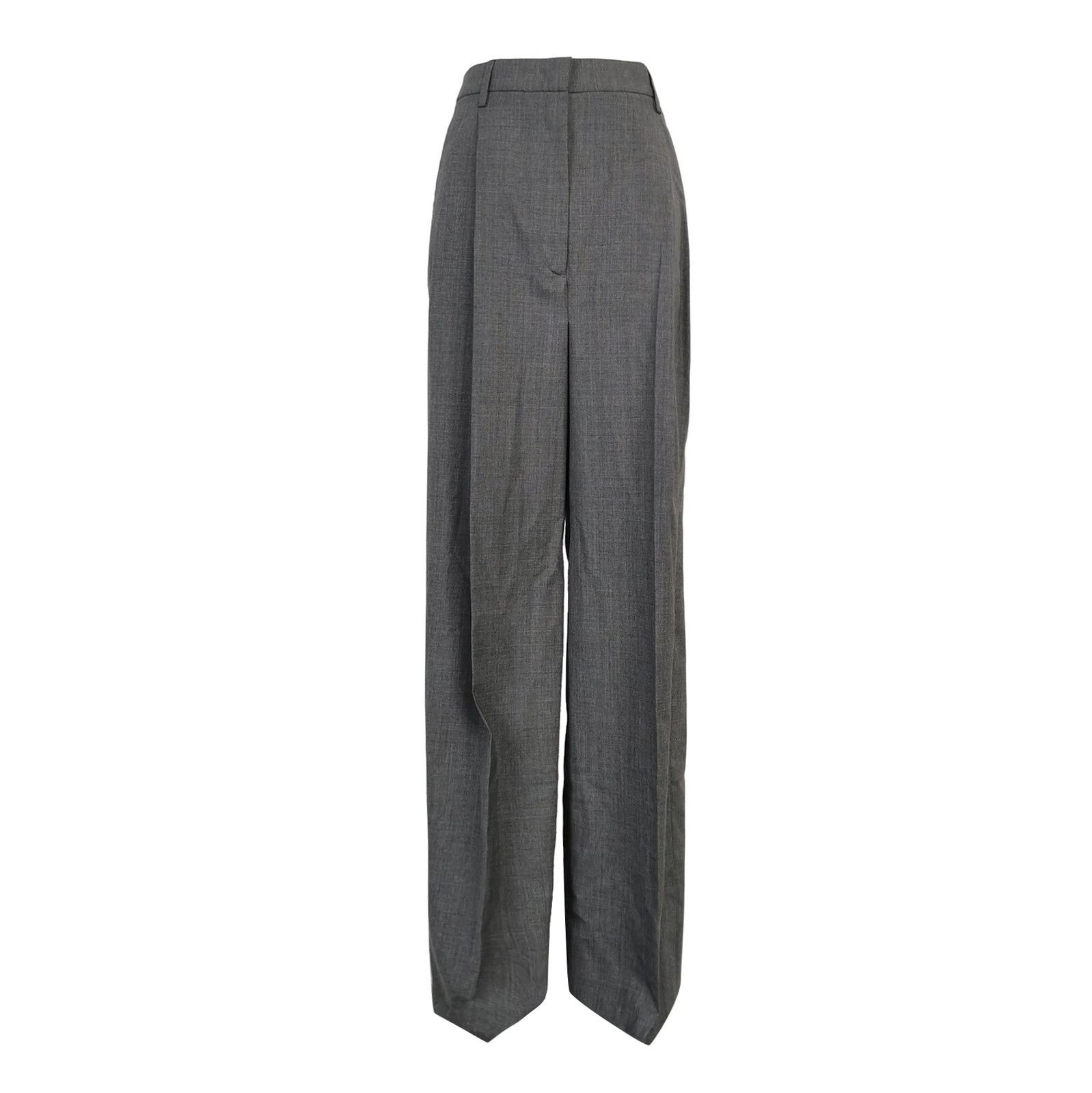 Prada Prada Wool Wide-Leg Trousers in Gray 0089 Size 38" / US 16 / IT 52 - 1 Thumbnail