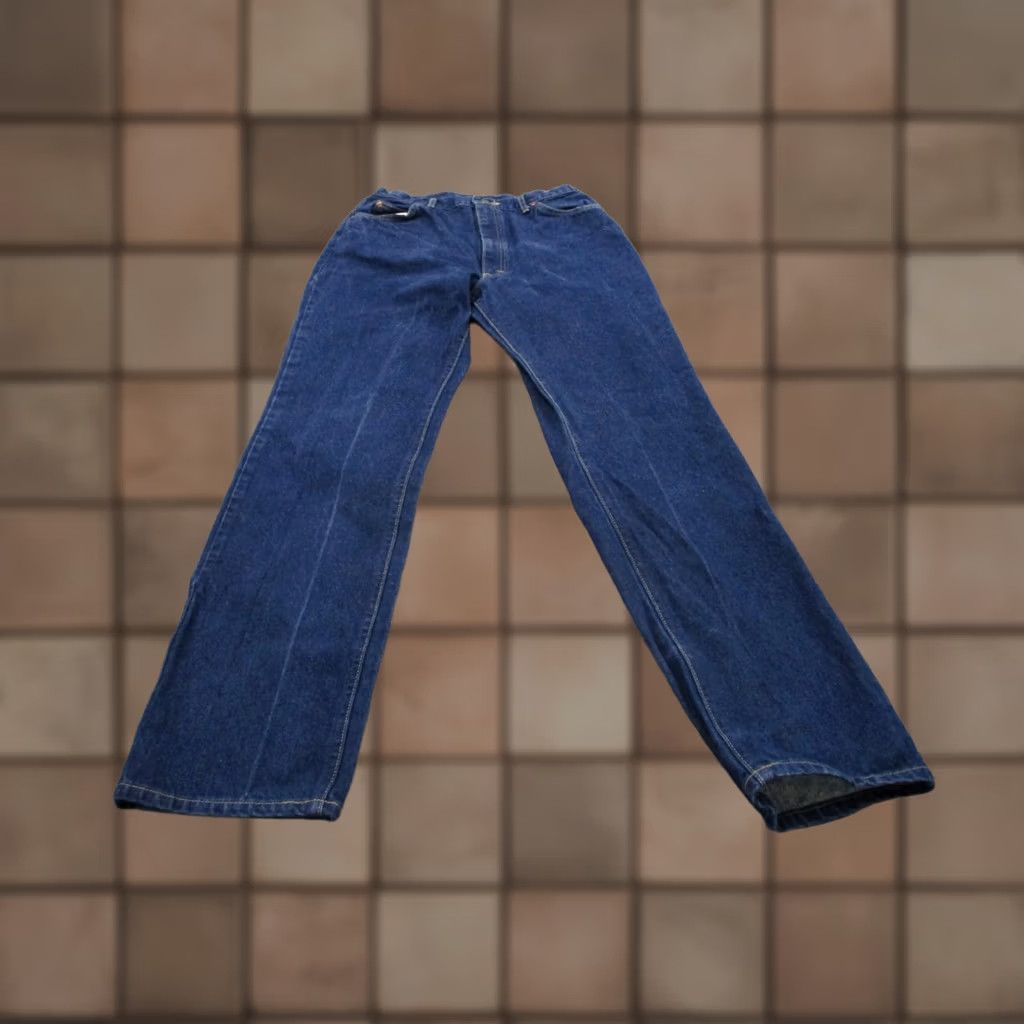 Lee Lee Jeans Womens 16 L Straight Jeans Blue Cotton Denim Vintage 80s Regular Mens? Size 28" / US 6 / IT 42 - 1 Thumbnail
