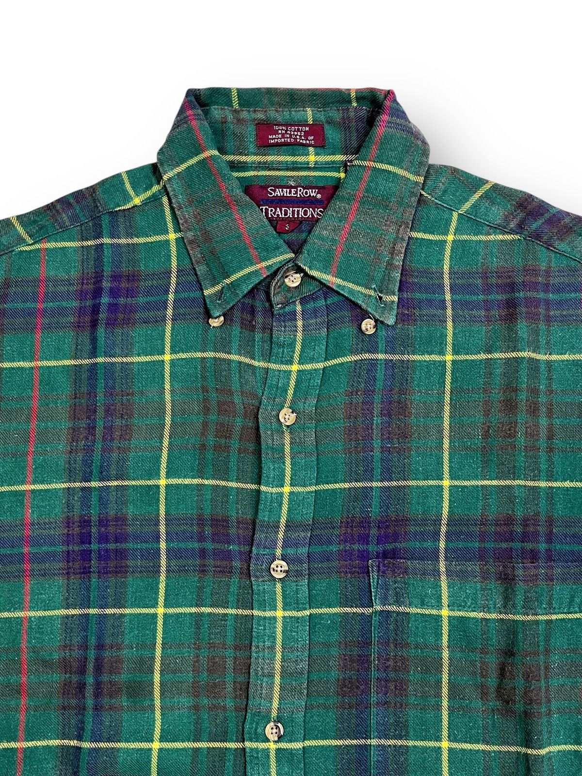 Savile Row × Vintage 90s Savile Row Vintage Plaid Outer Flannel Size US XL / EU 56 / 4 - 2 Thumbnail