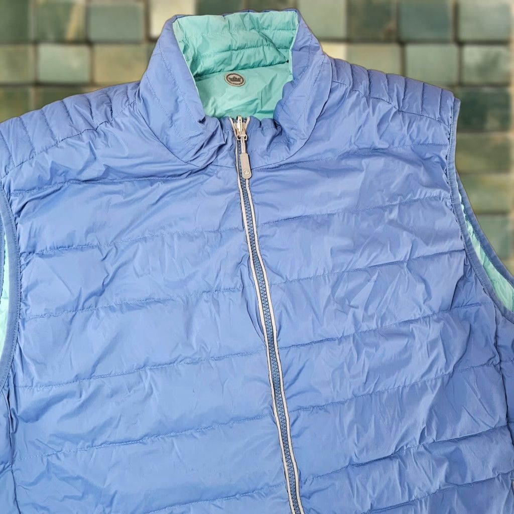 Peter Millar Peter Millar Crown Reversible Puffer Vest Mens 2X Full Zip Lightweight Blue Teal Size US XXL / EU 58 / 5 - 1 Thumbnail