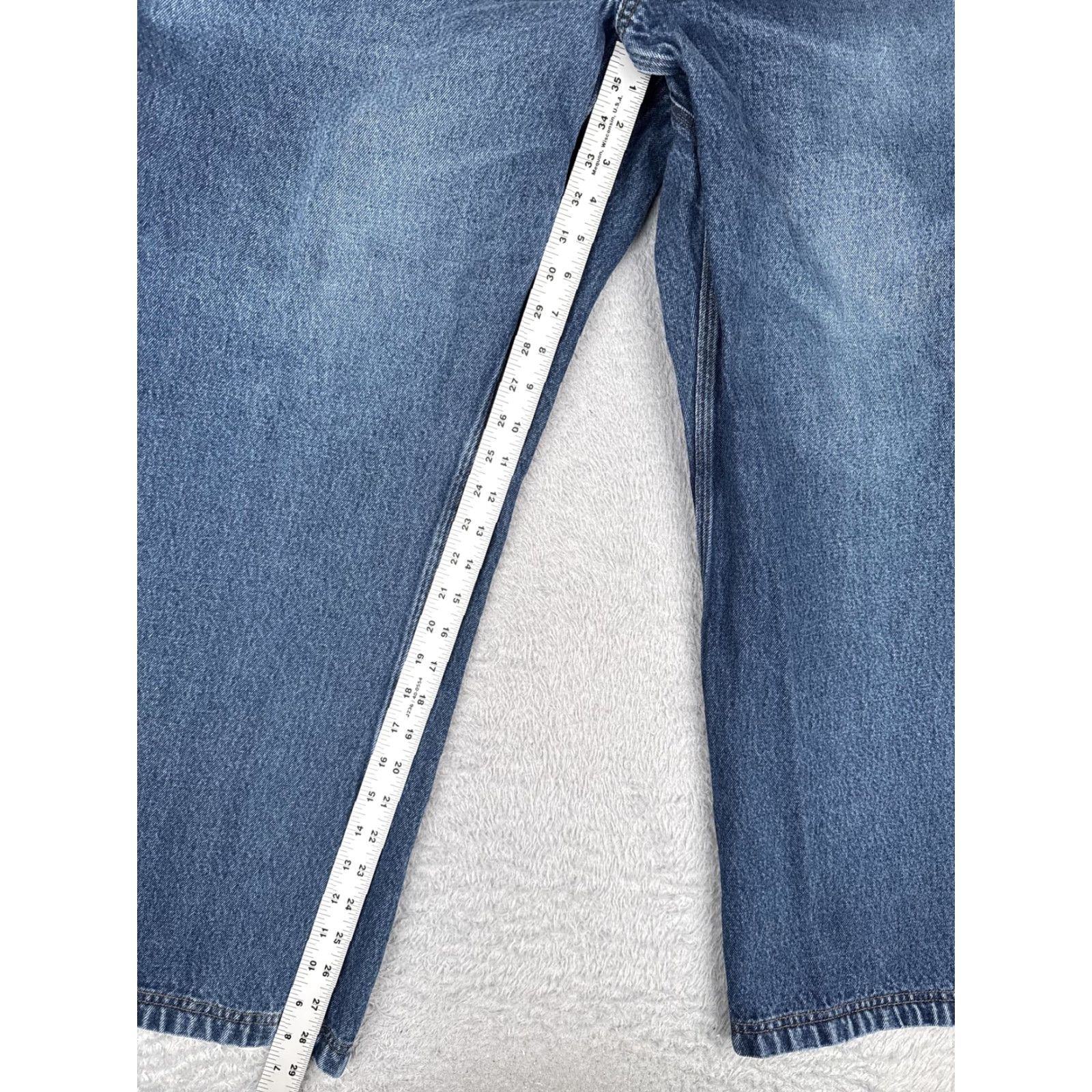 Denime Duluth Carpenter Jeans Mens 44x30 Blue Denim Workwear Hammer Loop Jeans Mens Straight 5-Pocket Denim Cotton USA Logo Vintage No Size US 44 / EU 60 - 7 Thumbnail