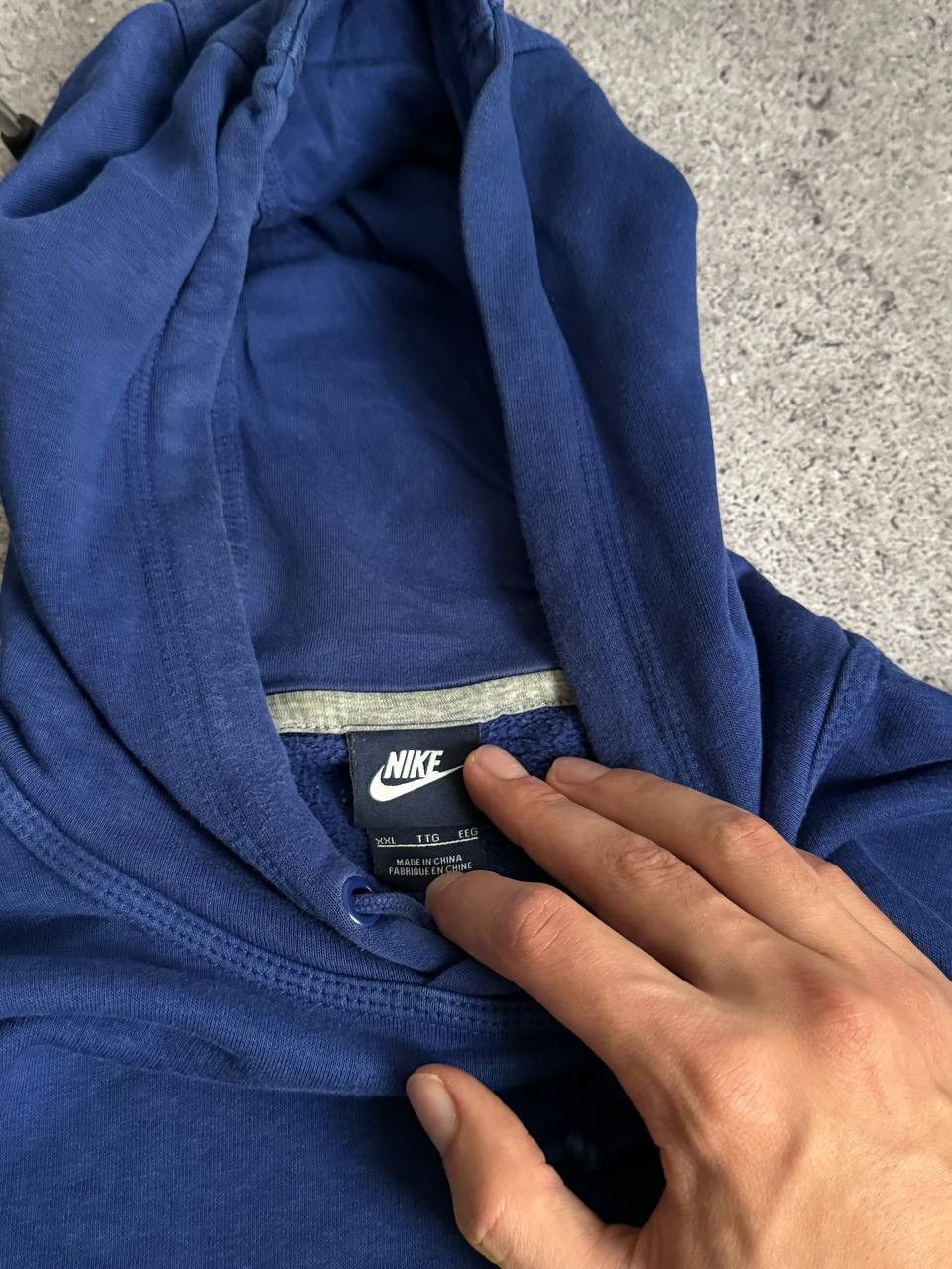 Nike Vintage Nike Y2K swoosh oversized blue hoodie Size US XL / EU 56 / 4 - 13 Thumbnail