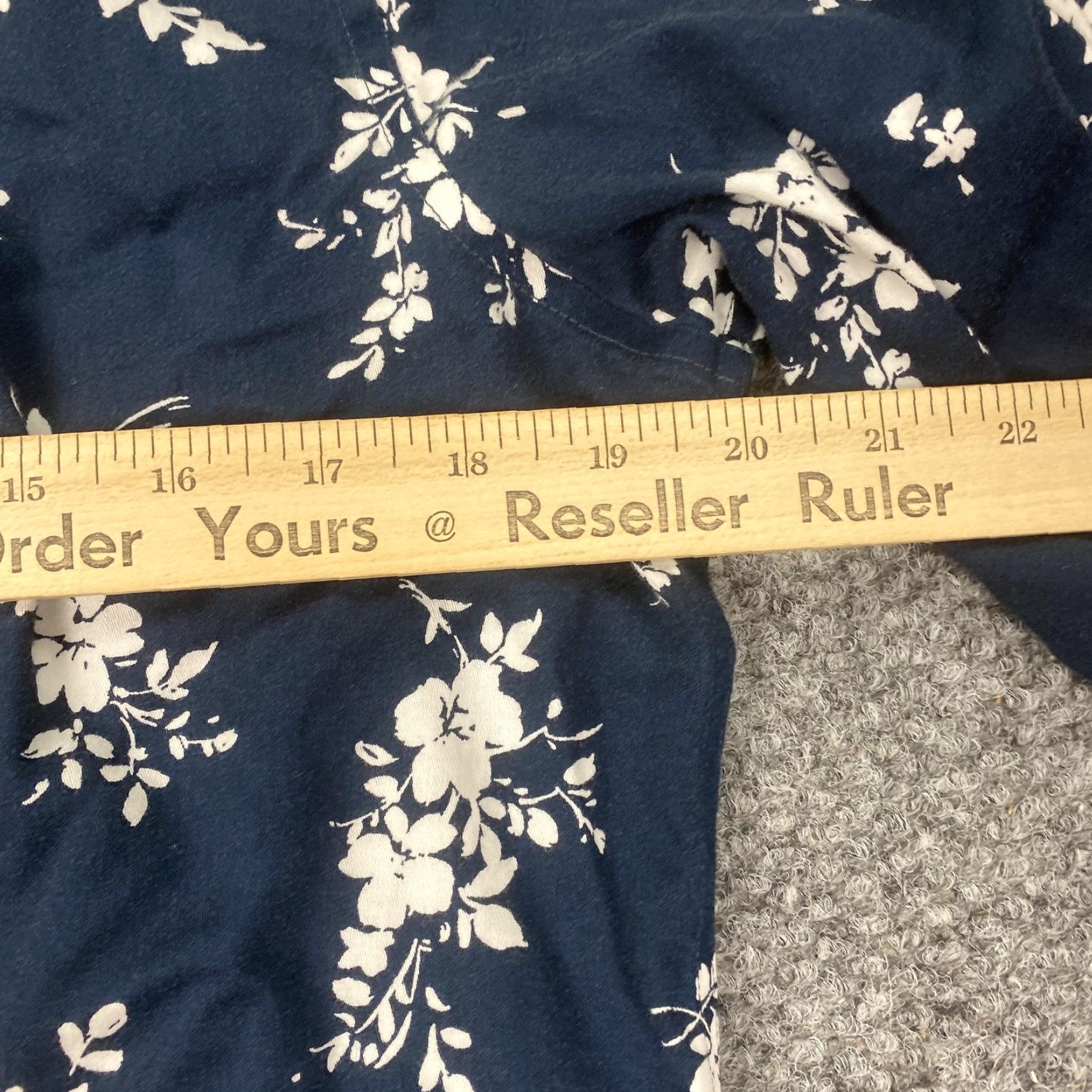 Ralph Lauren VINTAGELauren Ralph Lauren Shirt Womens Large Navy White Floral Non-Iron Long Sleeve? Size L / US 10 / IT 46 - 8 Thumbnail