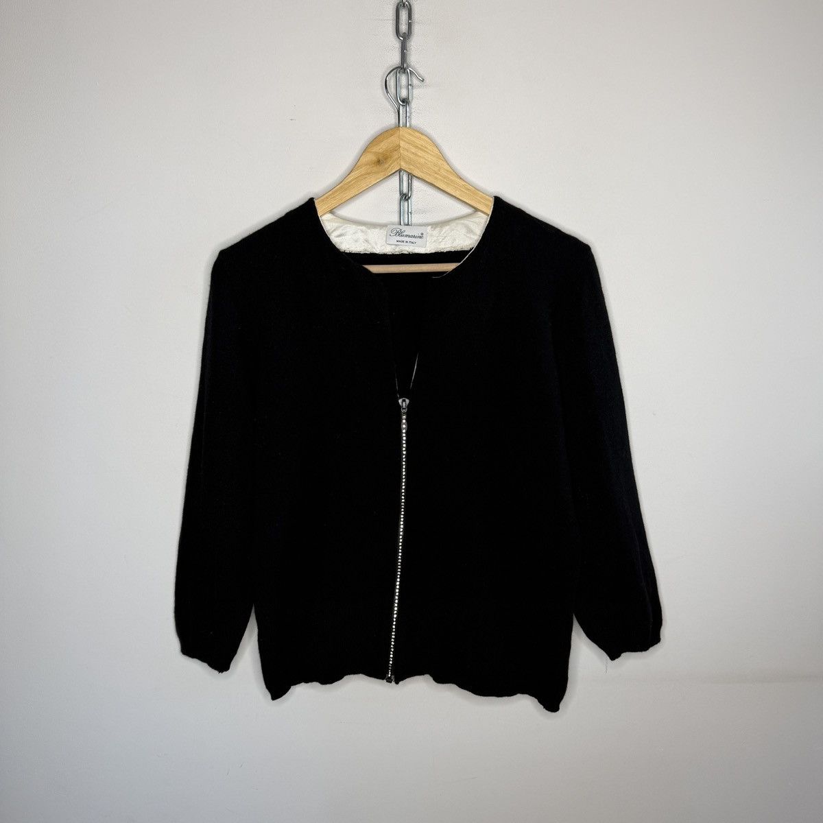 Blumarine Blumarine Wool Vintage Cardigan Sweater Black Avant Garde Size M / US 6-8 / IT 42-44 - 1 Thumbnail