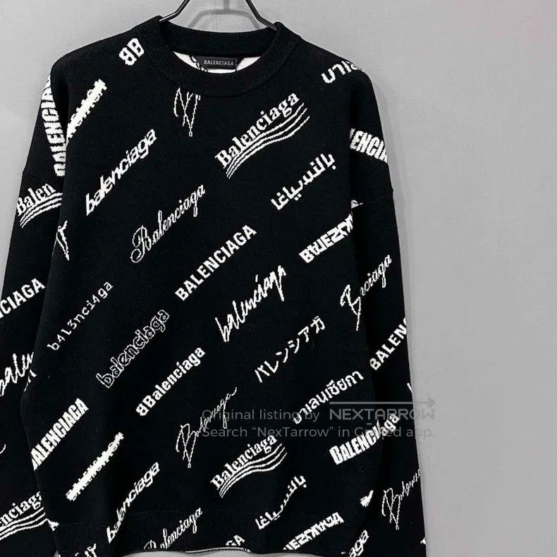 Balenciaga Balenciaga Multielement Barrage Full Printed Knit Sweater Size US XS / EU 42 / 0 - 2 Thumbnail