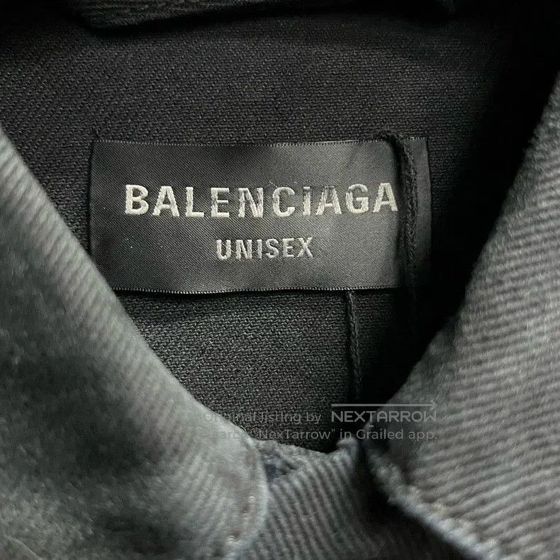 Balenciaga Balenciaga Black Logo Denim Jacket. Size US XS / EU 42 / 0 - 3 Thumbnail