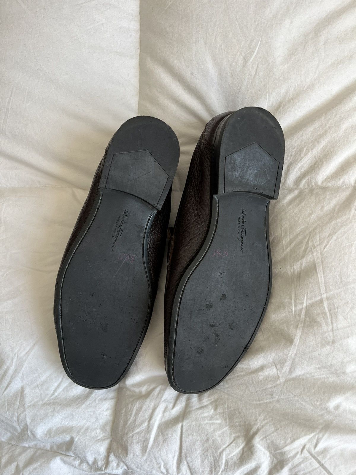 Salvatore Ferragamo SALVATORE FERRAGAMO "Magnifico"Brown Leather Gancini Loafers Size US 8.5 / EU 41-42 - 11 Thumbnail