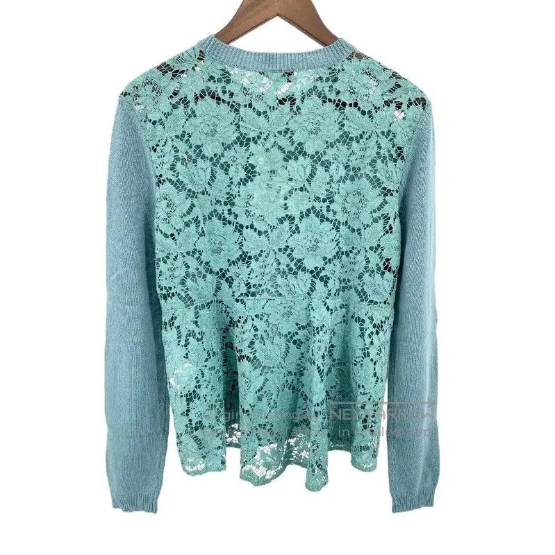 Valentino Valentino Light Blue Cashmere-Blend Long Sleeve Sweater . Size L / US 10 / IT 46 - 2 Thumbnail