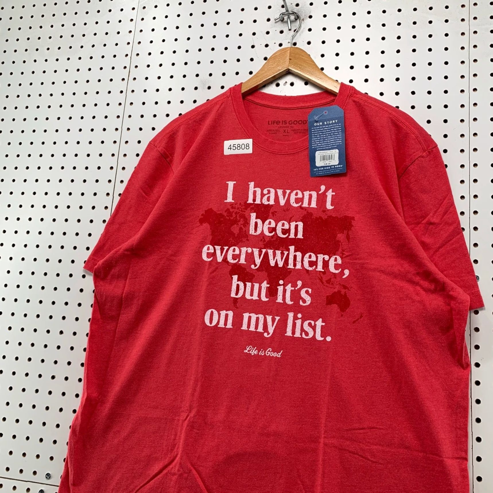 Life is Good Life is Good T Shirt Mens XL Crusher Tee Red Funny Quote NWT Size US XL / EU 56 / 4 - 3 Thumbnail