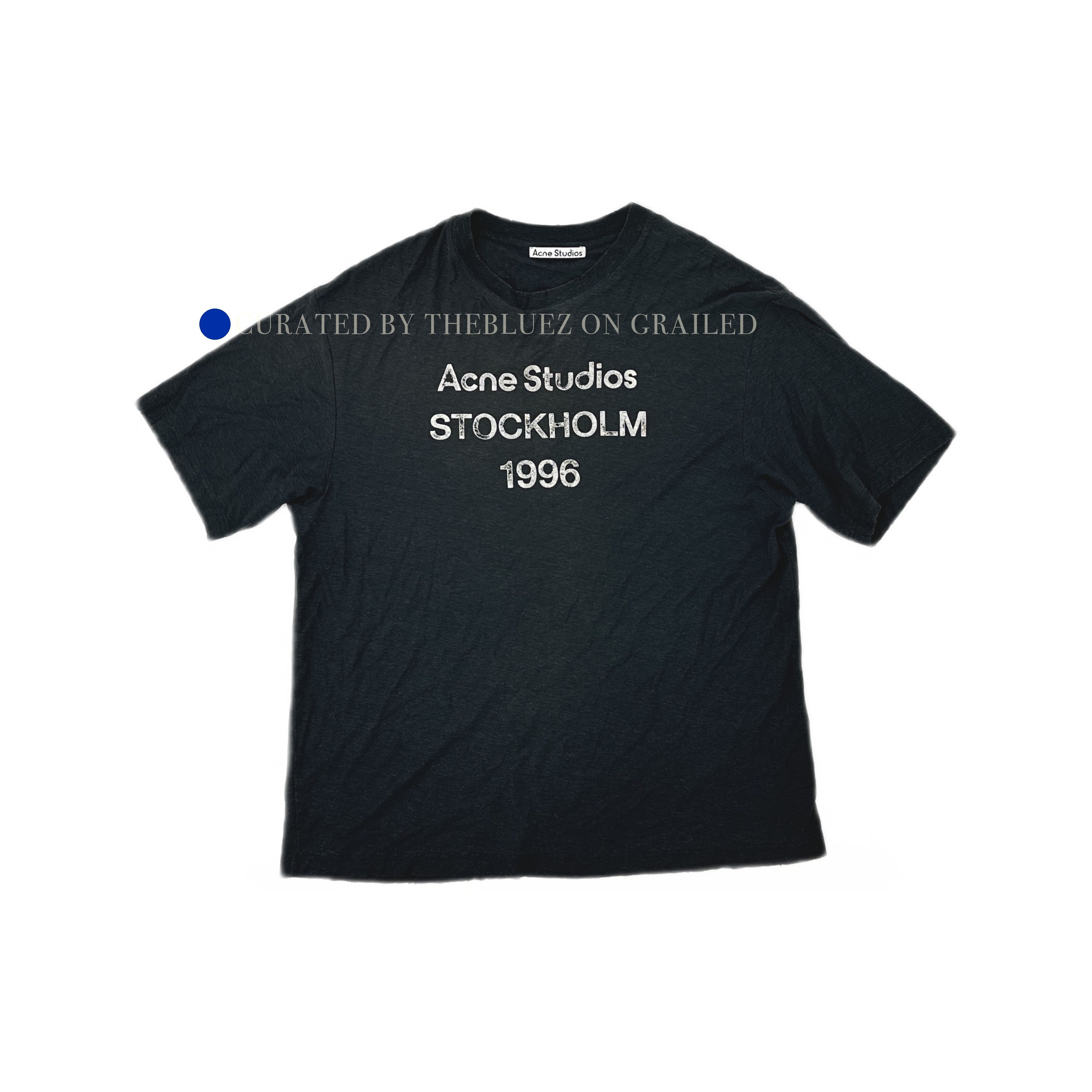 Acne Studios Stockholm 1996 Logo T-Shirt in Black Size US M / EU 48-50 / 2 - 1 Thumbnail