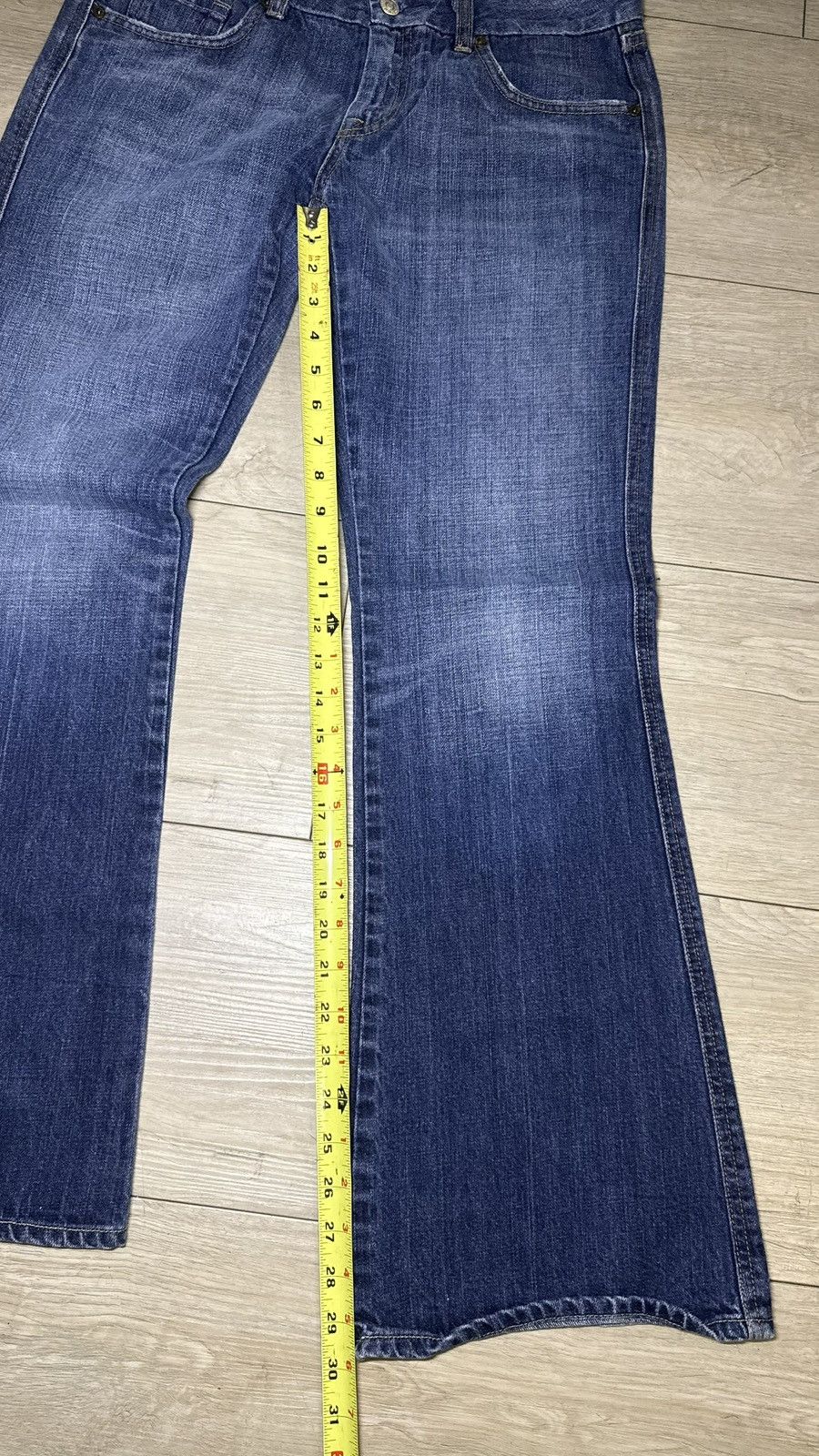 7 For All Mankind Y2K 2000s Women’s 7 For All Mankind Embroidered Flared Jeans Size 31" - 6 Thumbnail