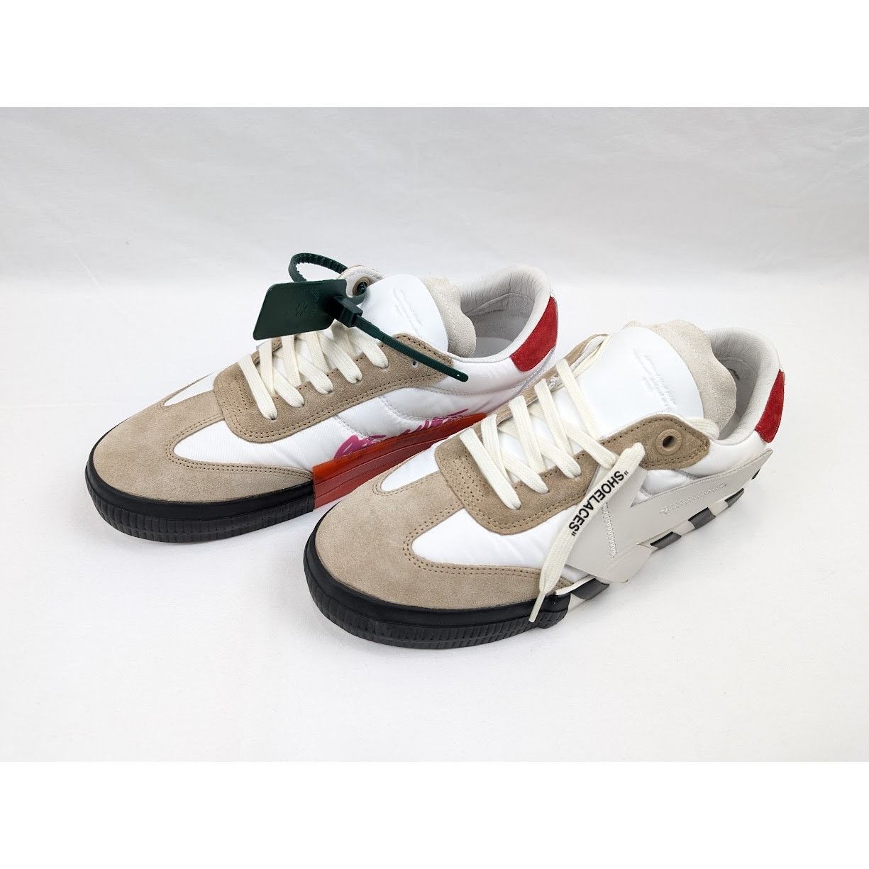 Off-White o1rshd1 New Low Vulcanized Sneakers in White/Beige Size US 8 / EU 41 - 19 Thumbnail