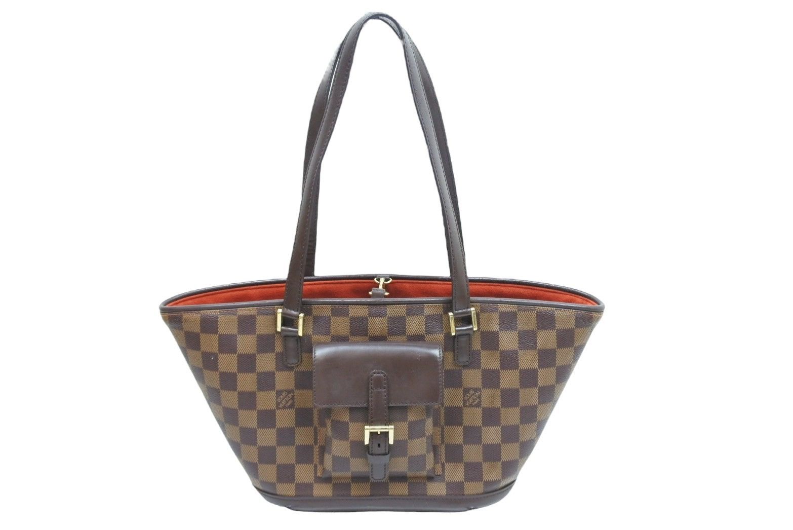 Louis Vuitton Shoulder Bag Tote Bag Manosque PM Damier Ebene Brown
