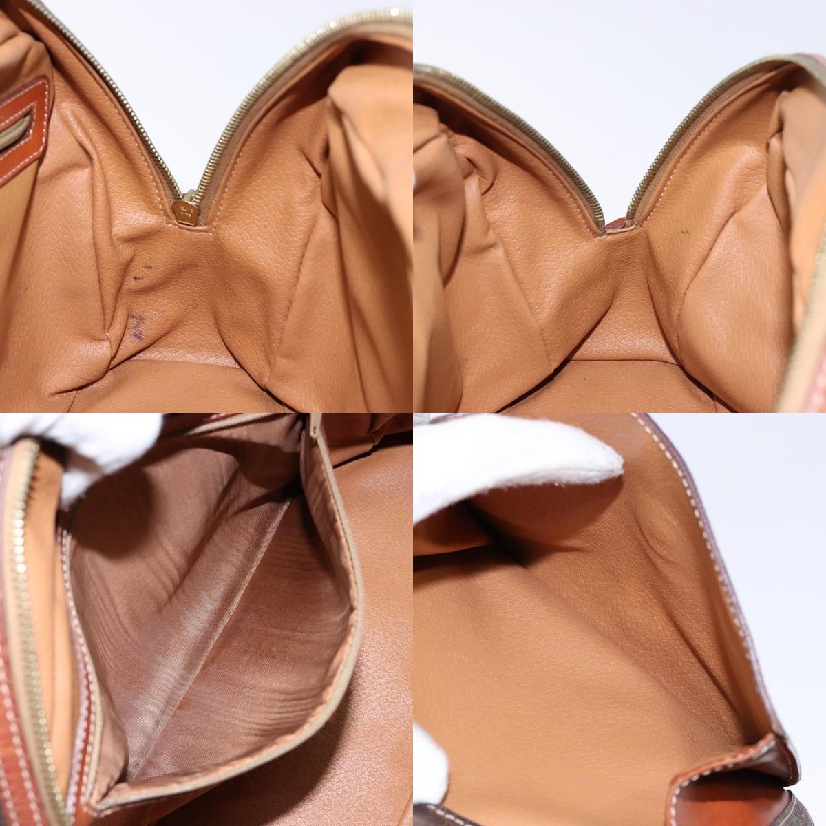 Celine CELINE Macadam Canvas Hand Bag Pvc Leather Brown Gold Size ONE SIZE - 12 Thumbnail