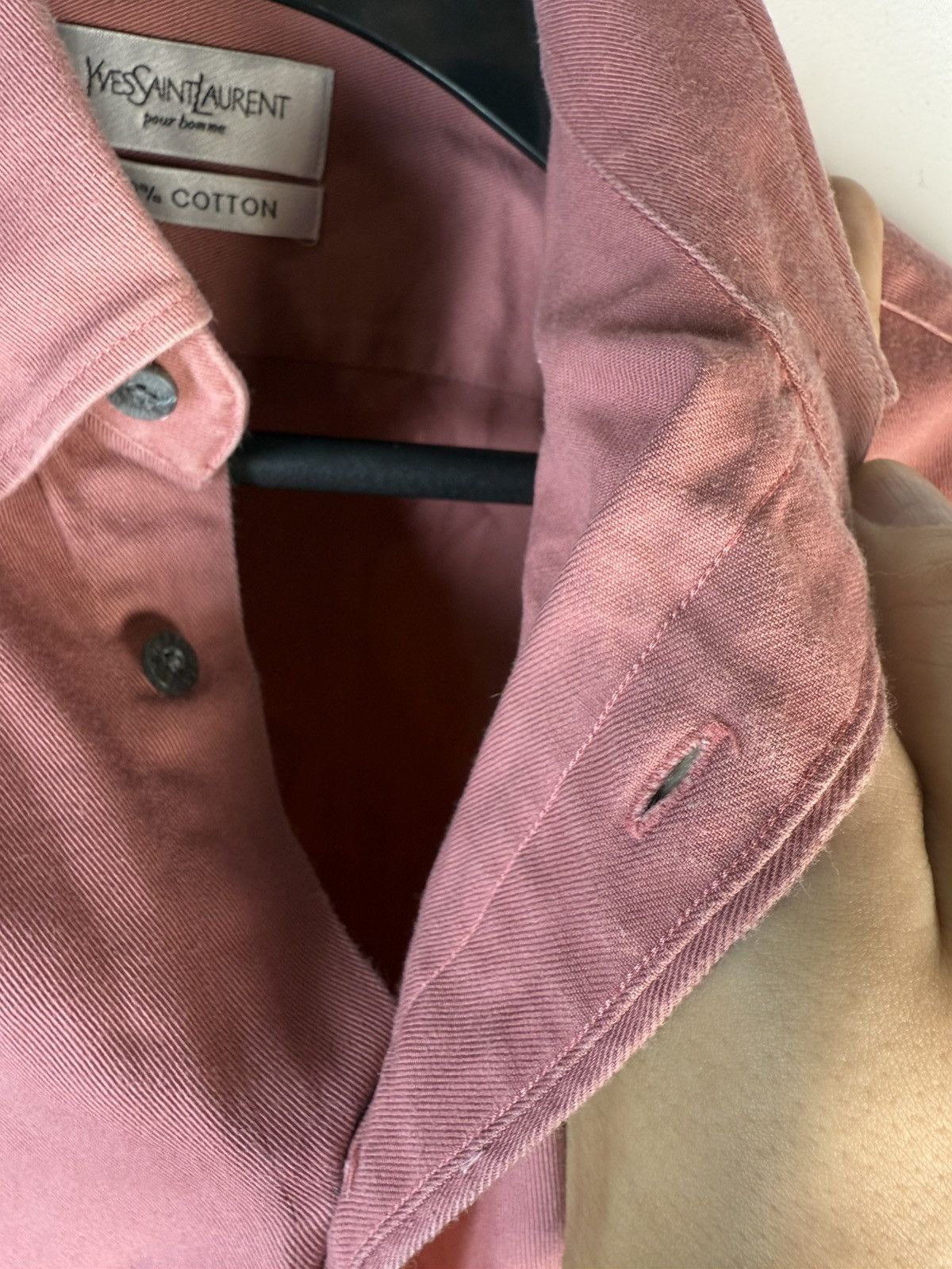 Yves Saint Laurent Pinky Heavy YSL Shirt Cotton Size US M / EU 48-50 / 2 - 20 Thumbnail