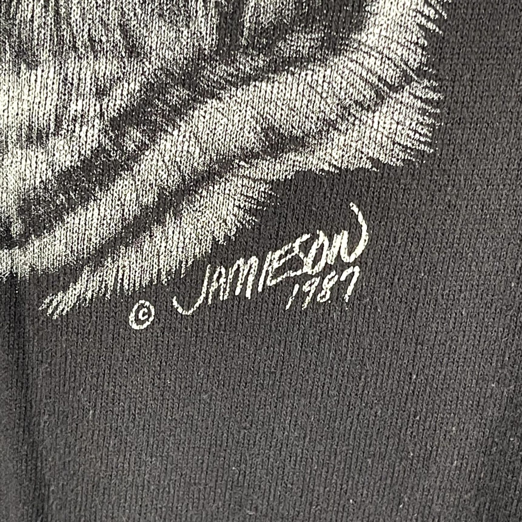 Hanes VINTAGE Hanes Sweatshirt Mens M Black Tiger Graphic Crewneck USA 80s Size US M / EU 48-50 / 2 - 4 Thumbnail
